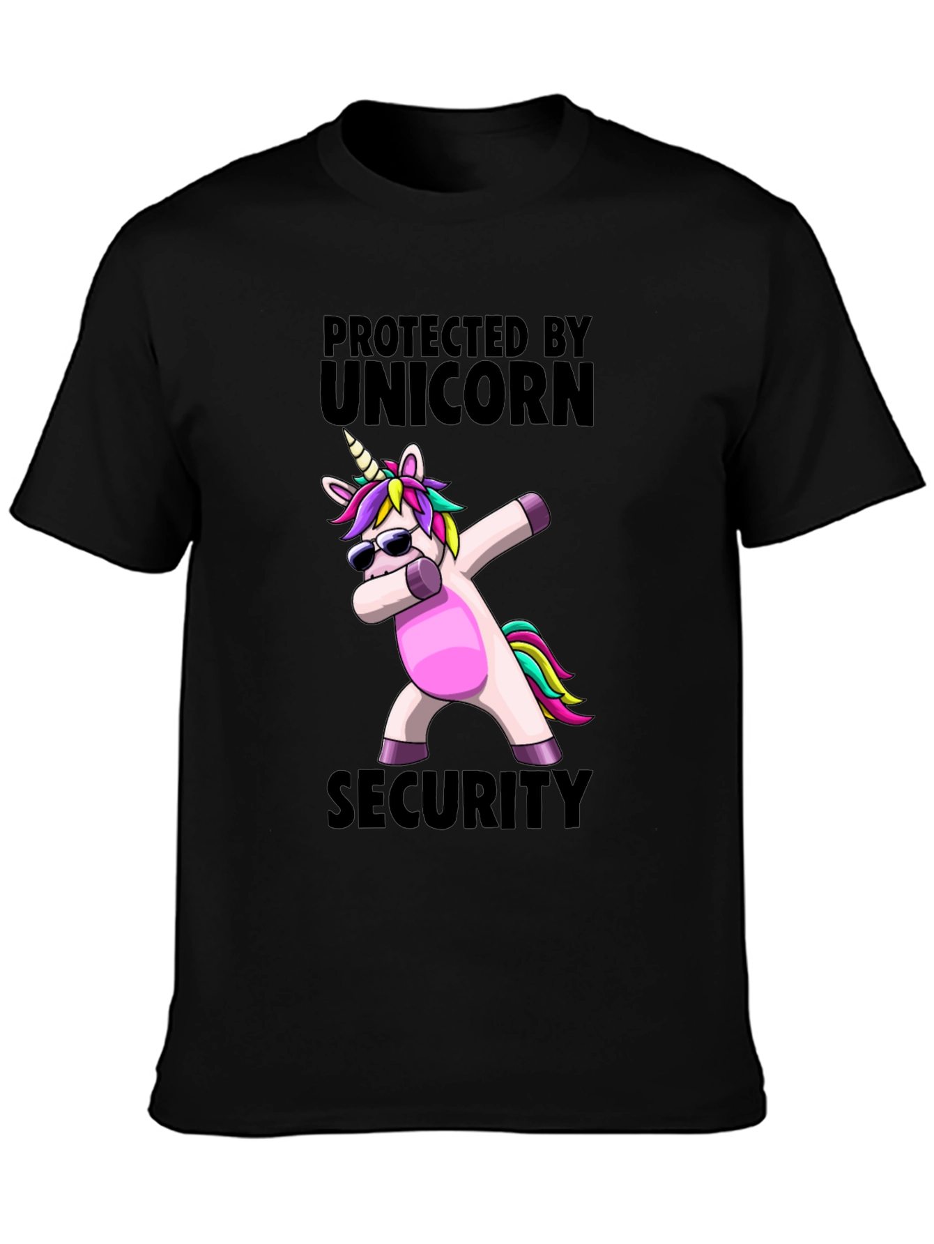 Unicorn Security Graphic Tee - Black