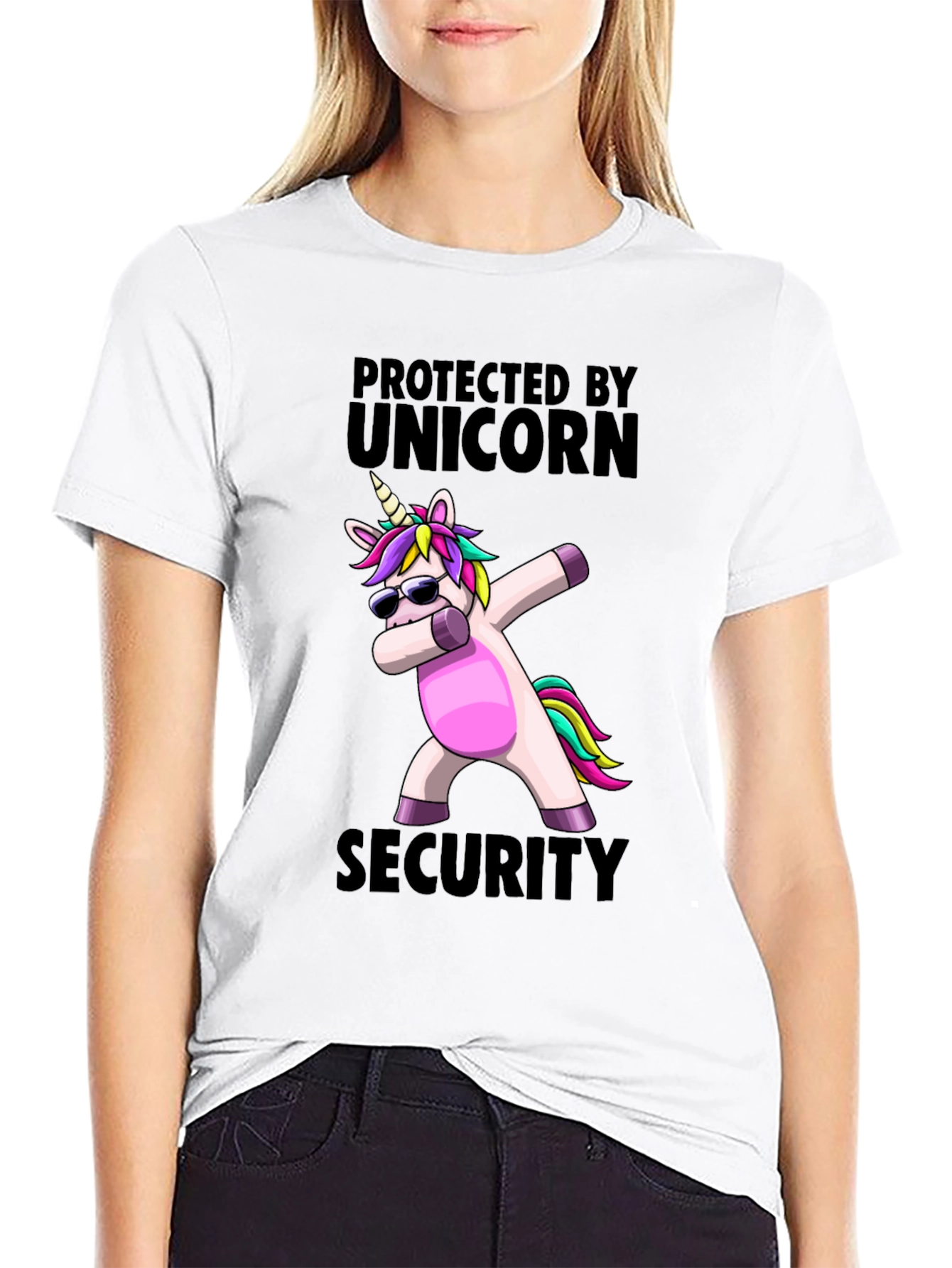 Unicorn Security Graphic Tee - Black