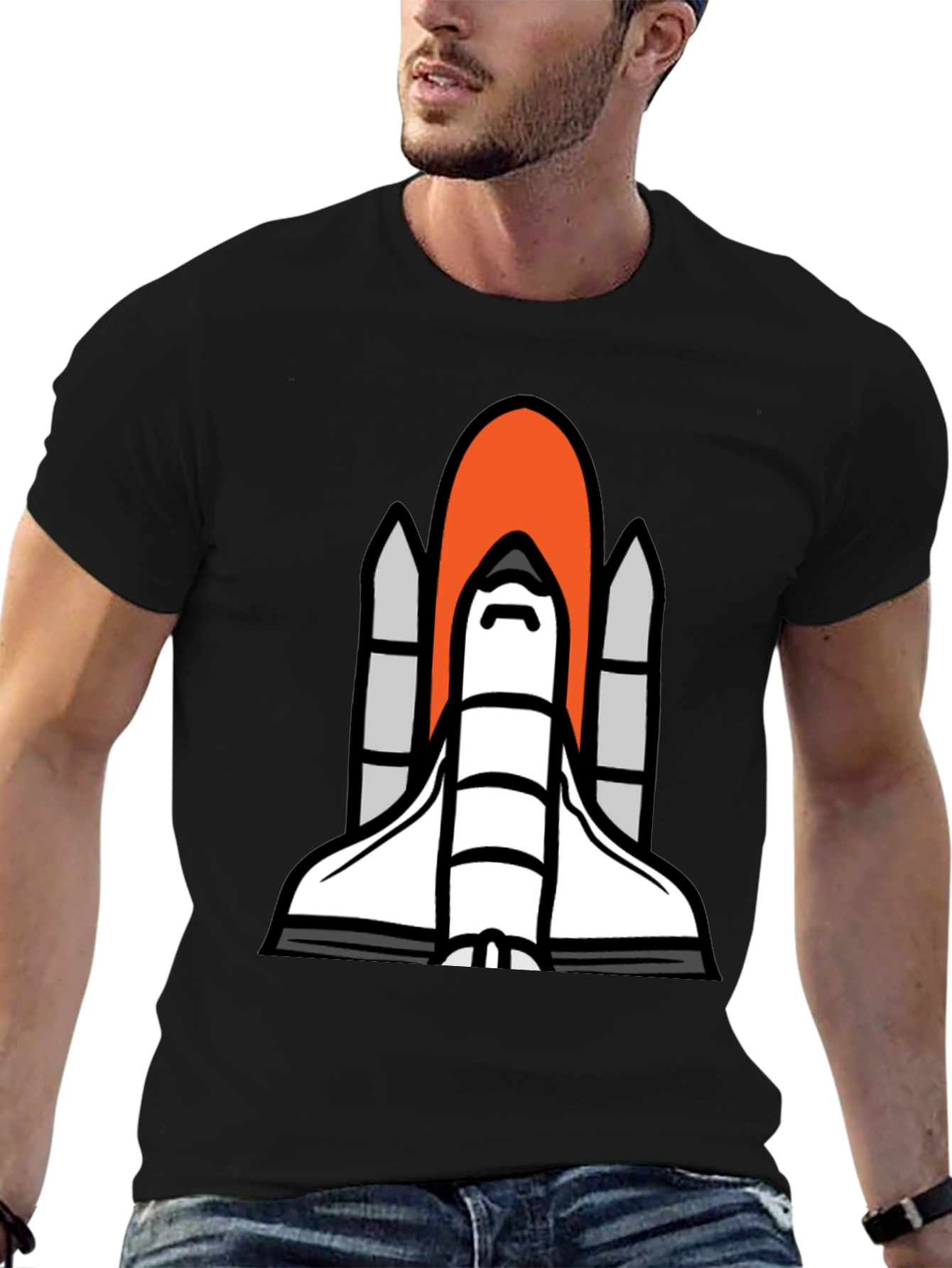 Space Shuttle Graphic Tee - Black