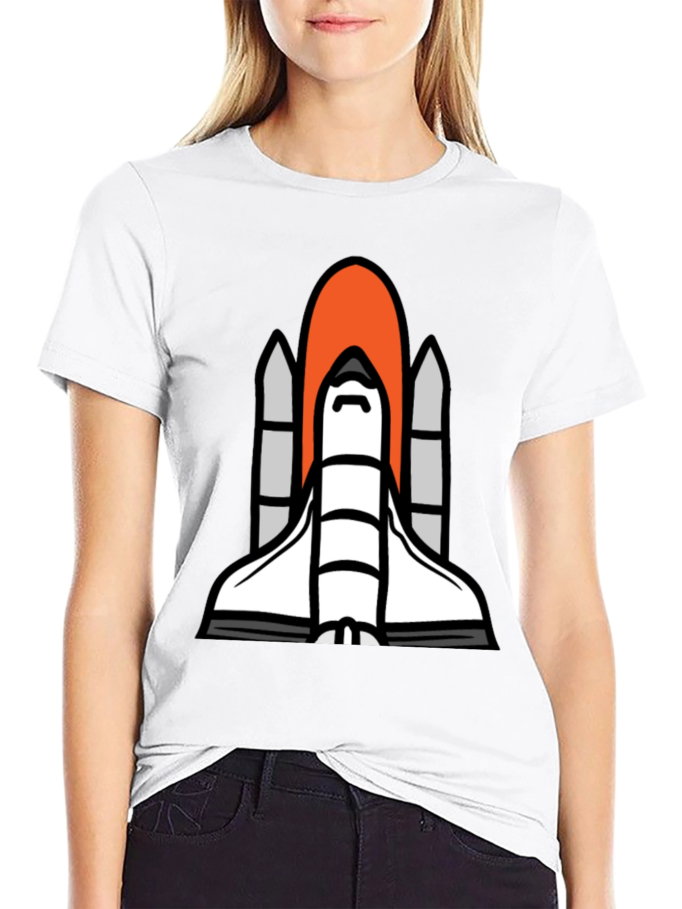 Space Shuttle Graphic Tee - Black