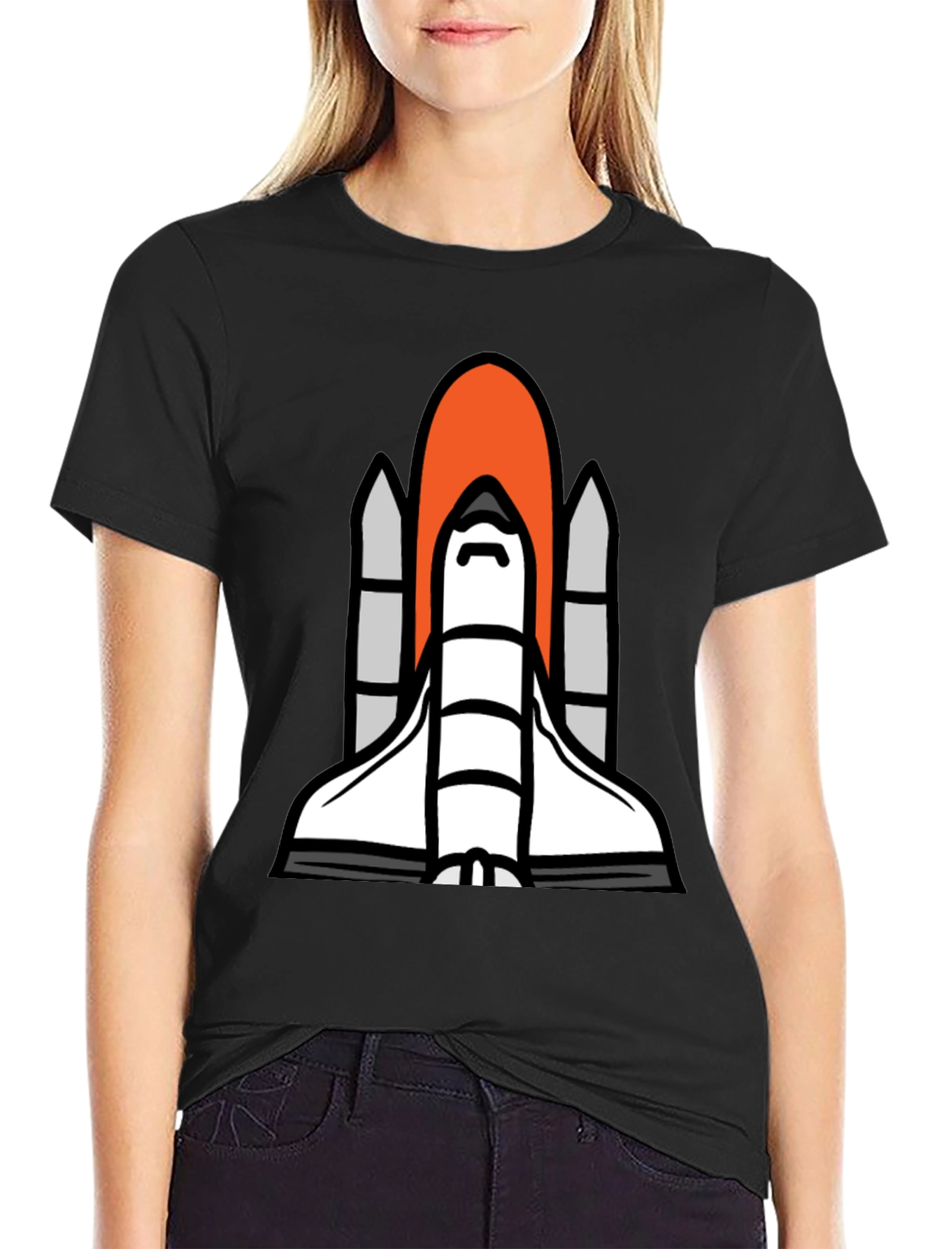 Space Shuttle Graphic Tee - Black