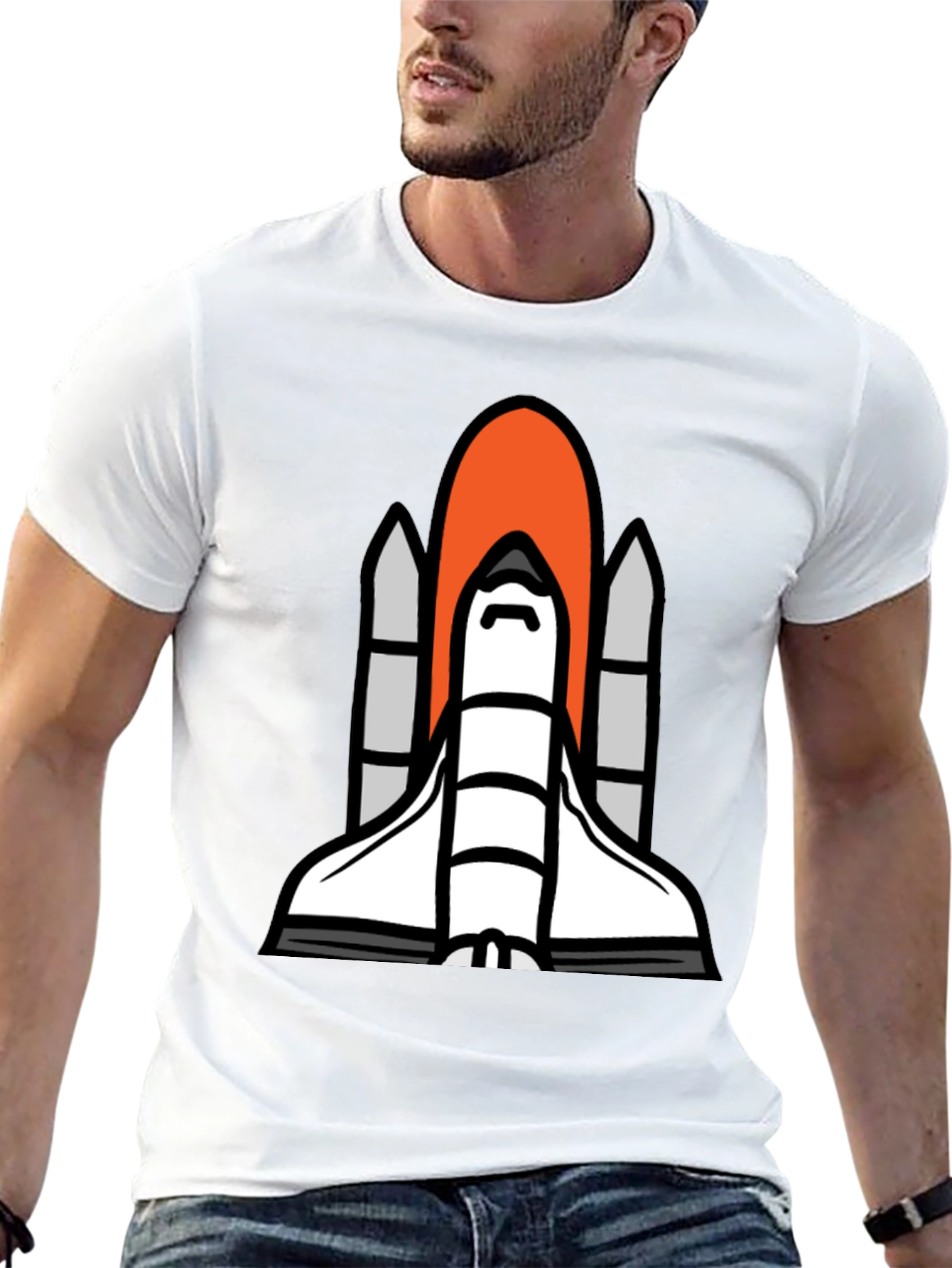 Space Shuttle Graphic Tee - Black