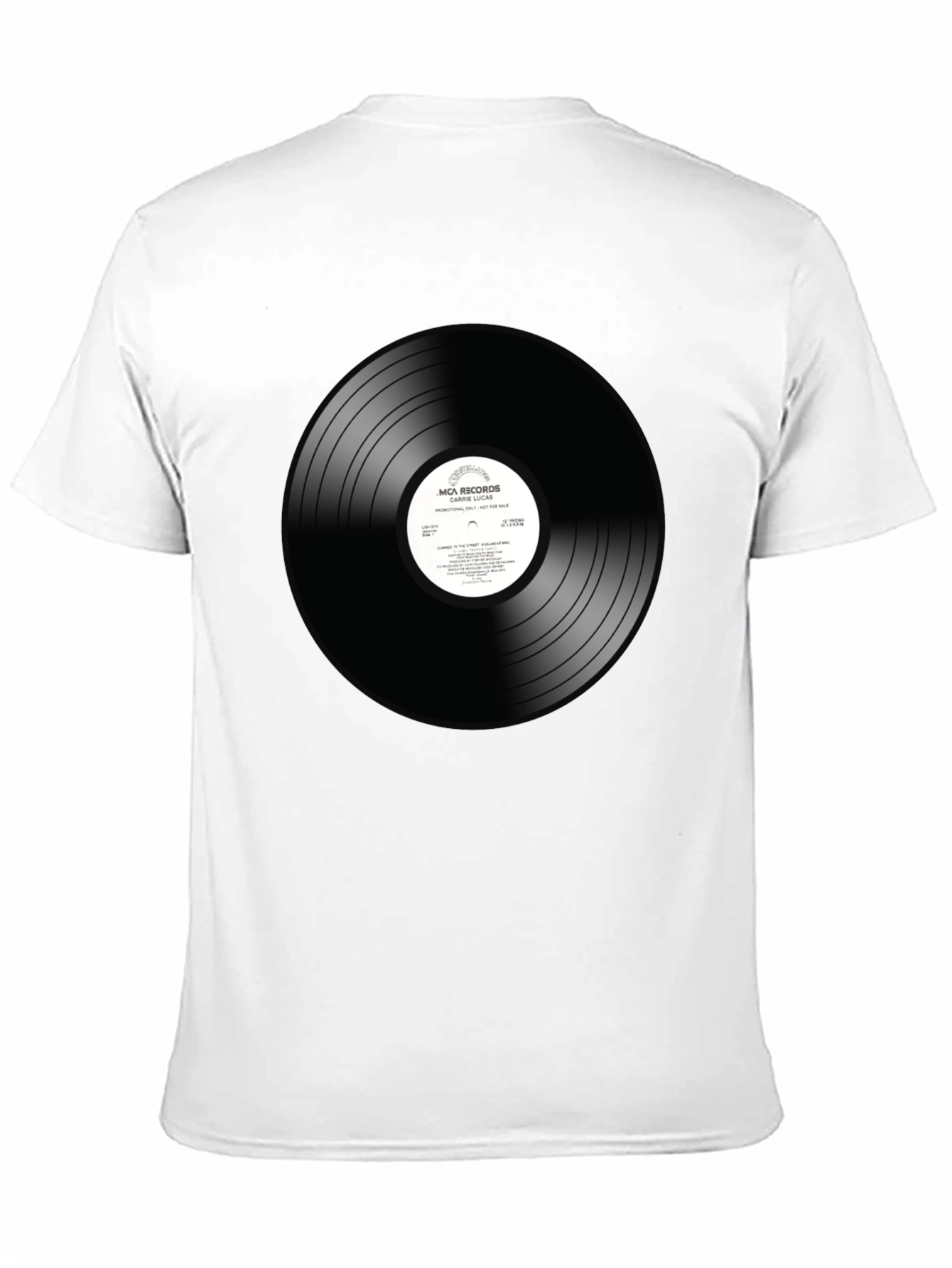 Vinyl Record Graphic T-Shirt - Black