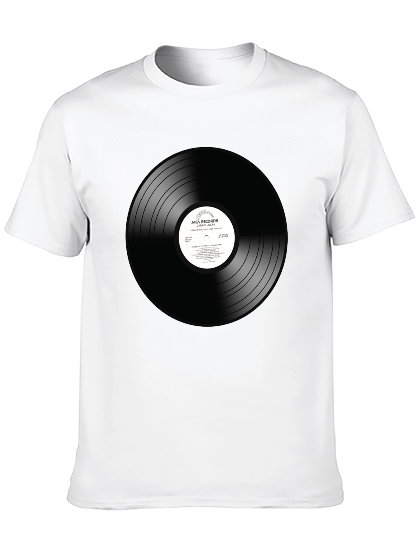 Vinyl Record Graphic T-Shirt - Black