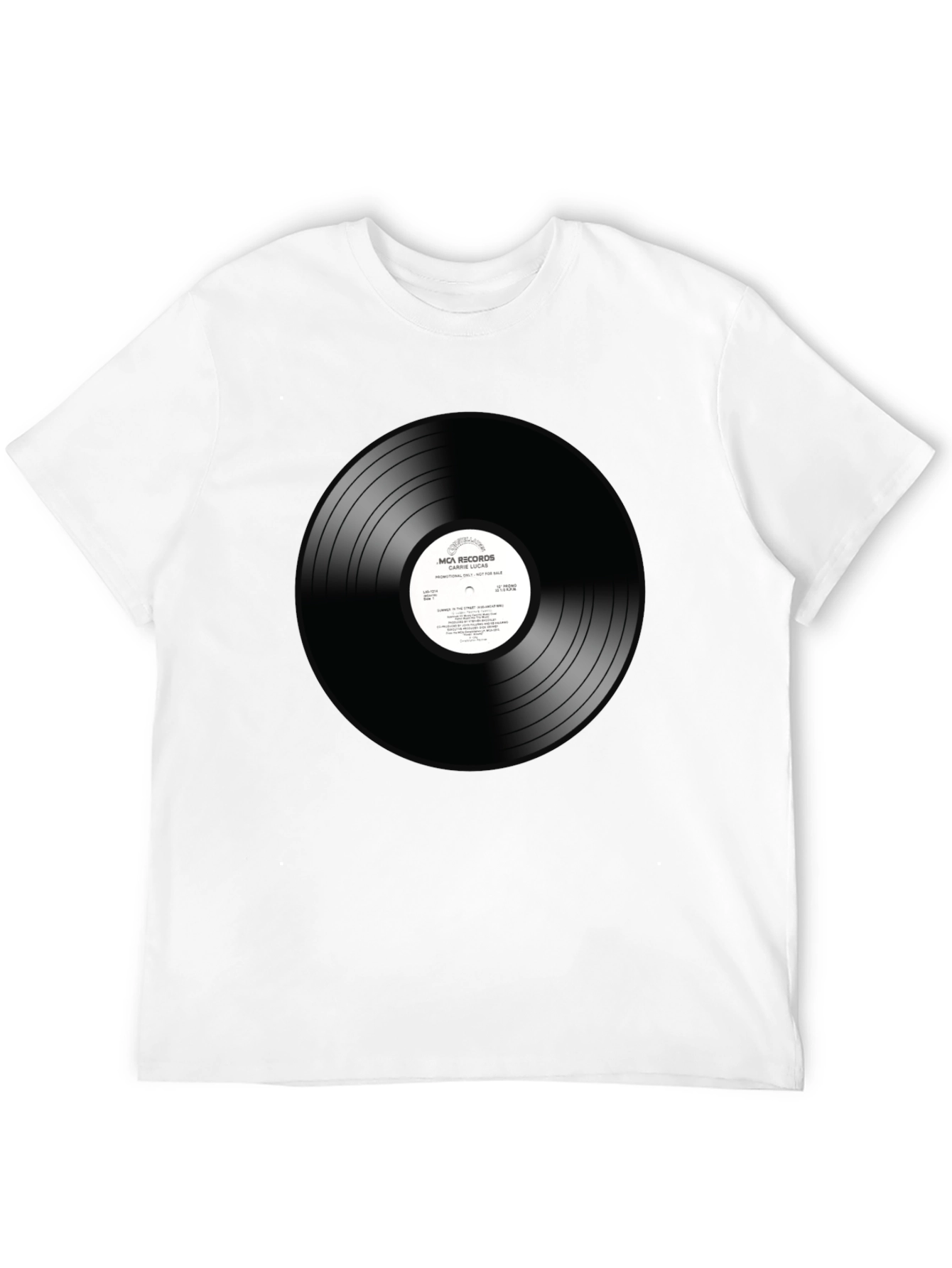 Vinyl Record Graphic T-Shirt - Black