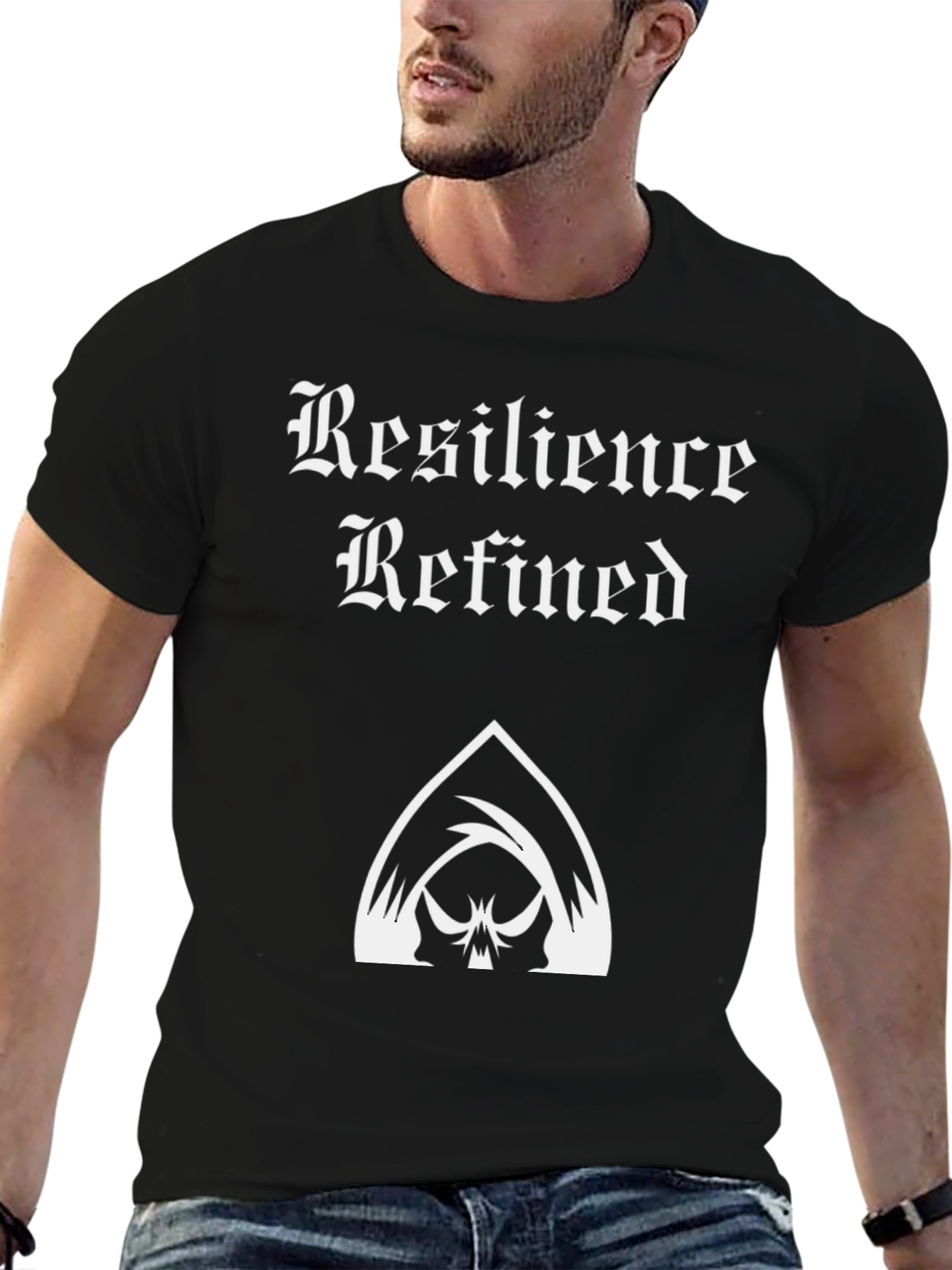 Resilience Refined Graphic Tee - Black Cotton Blend