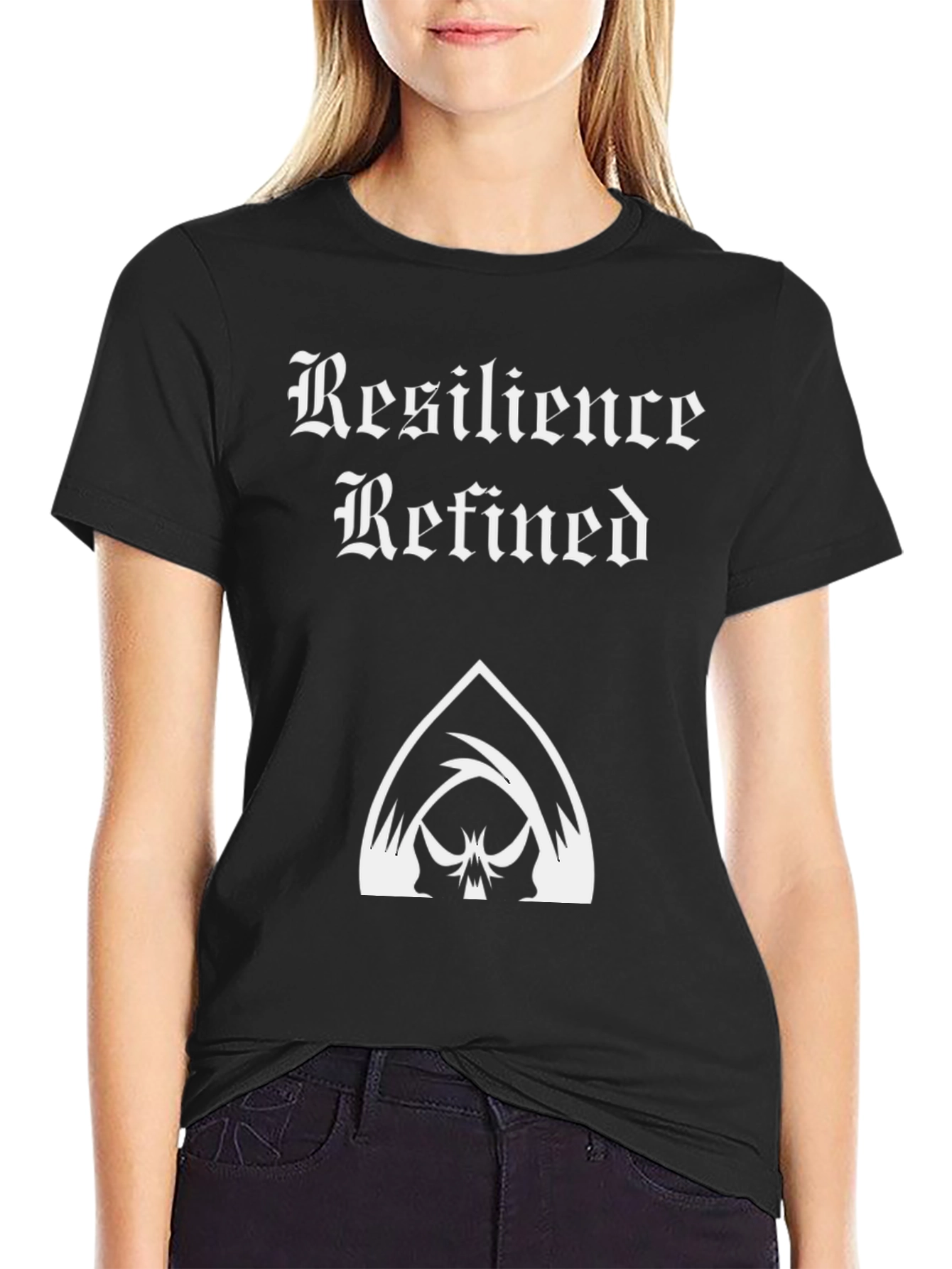 Resilience Refined Graphic Tee - Black Cotton Blend