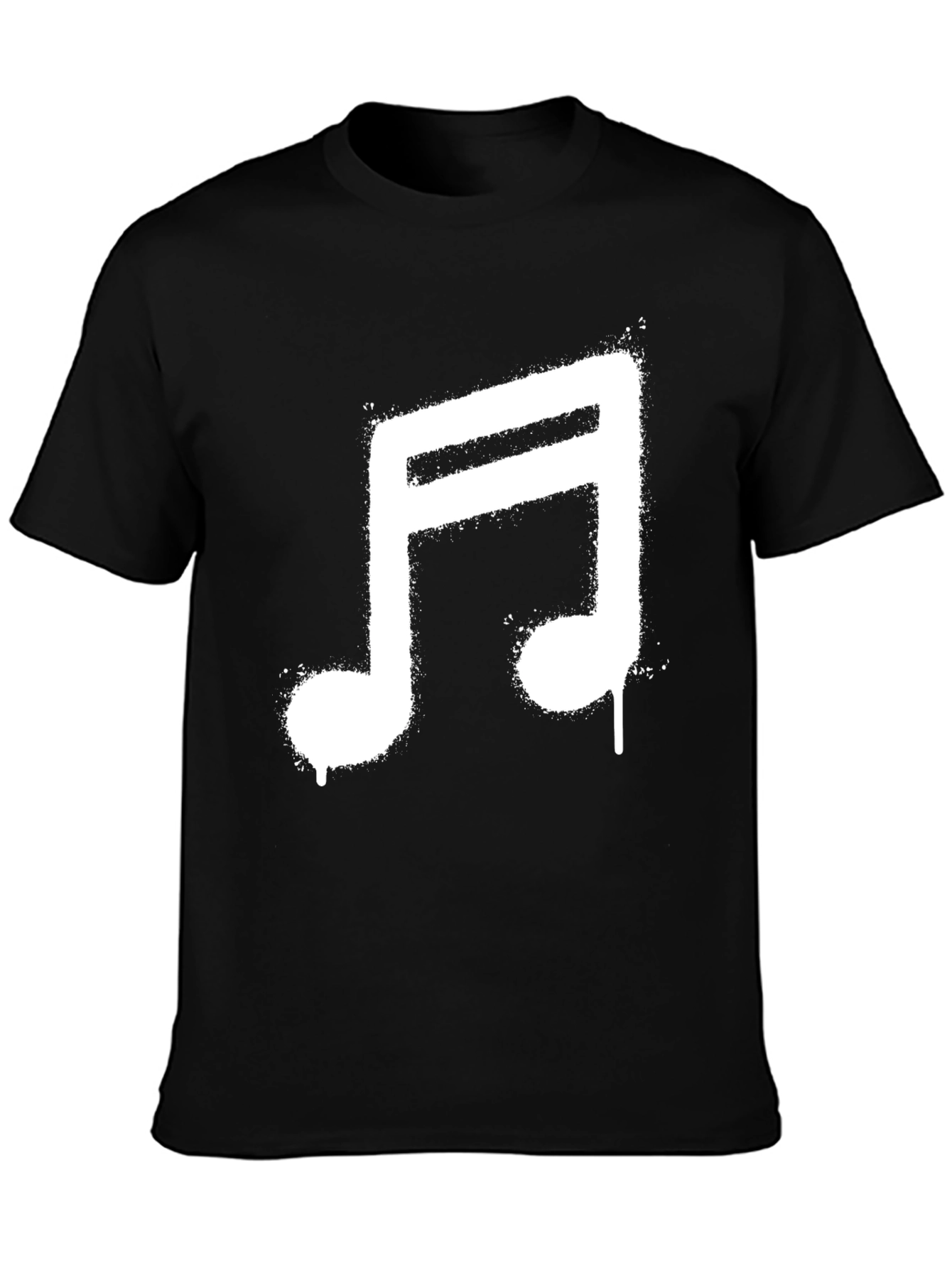 Music Note Graphic Tee - Stylish Black T-Shirt