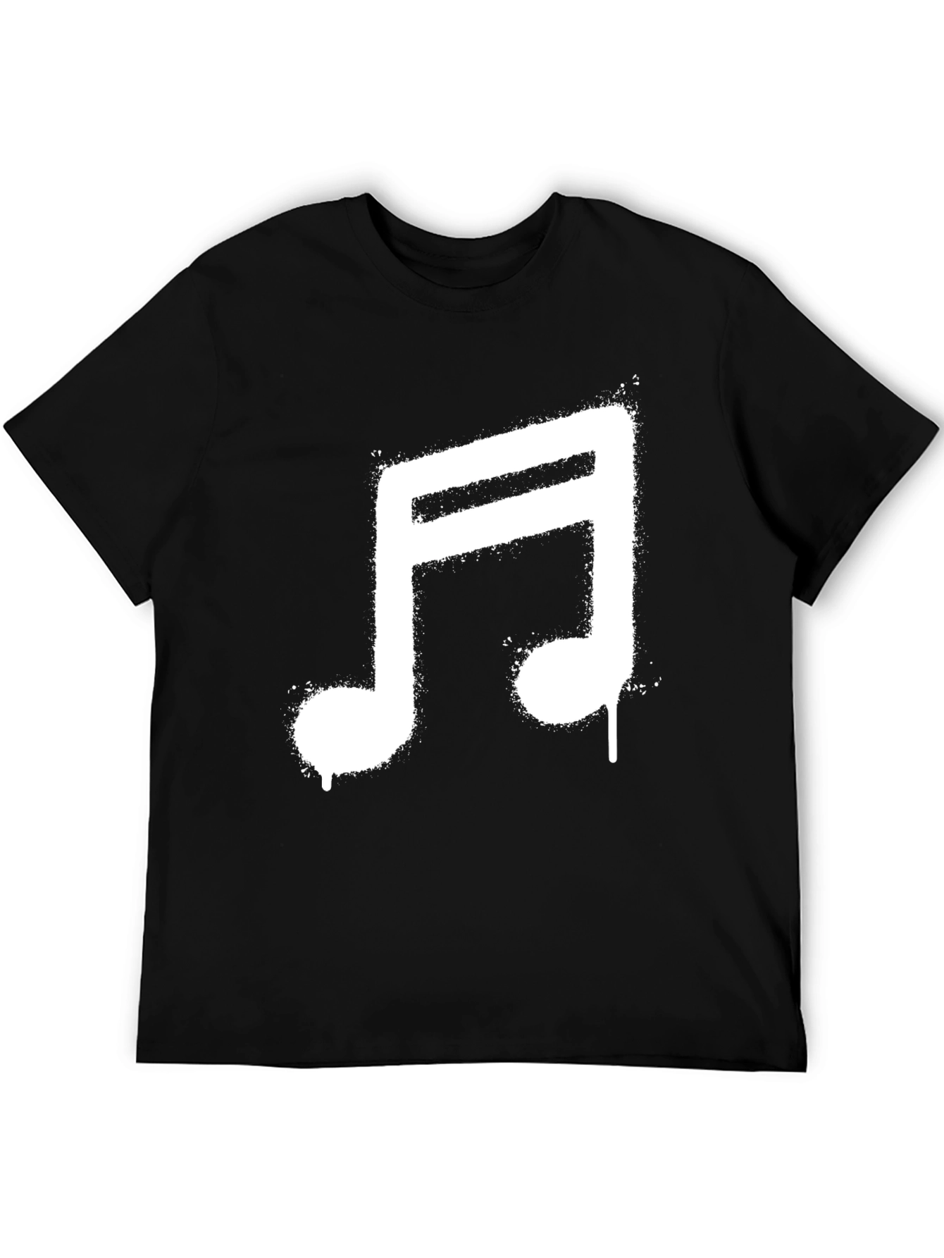 Music Note Graphic Tee - Stylish Black T-Shirt