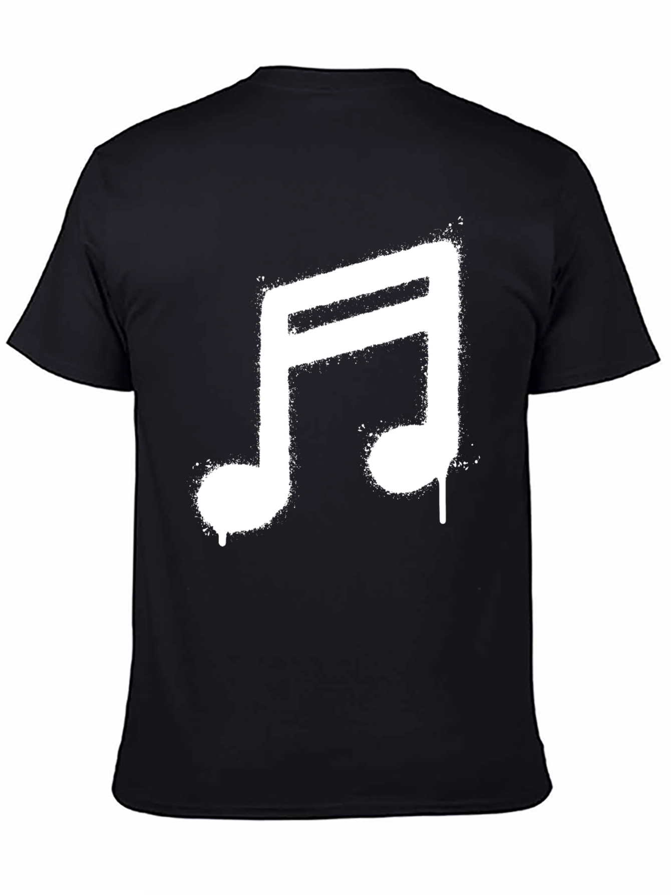 Music Note Graphic Tee - Stylish Black T-Shirt