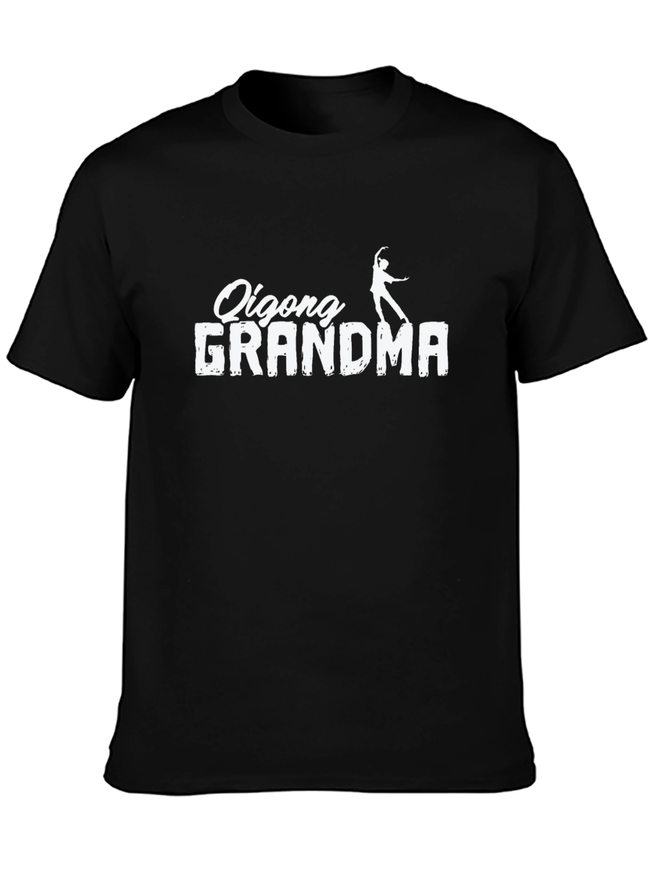 Qigong Grandma Black T-Shirt - Dancer Graphic