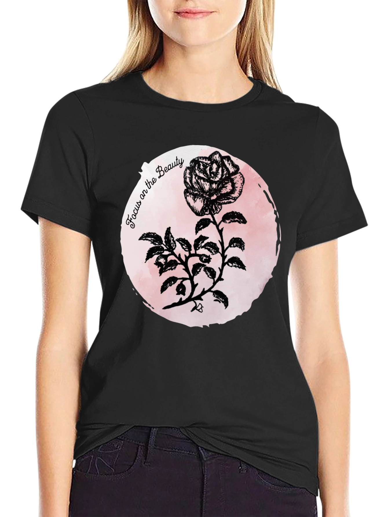 Focus on Beauty Rose Graphic Tee