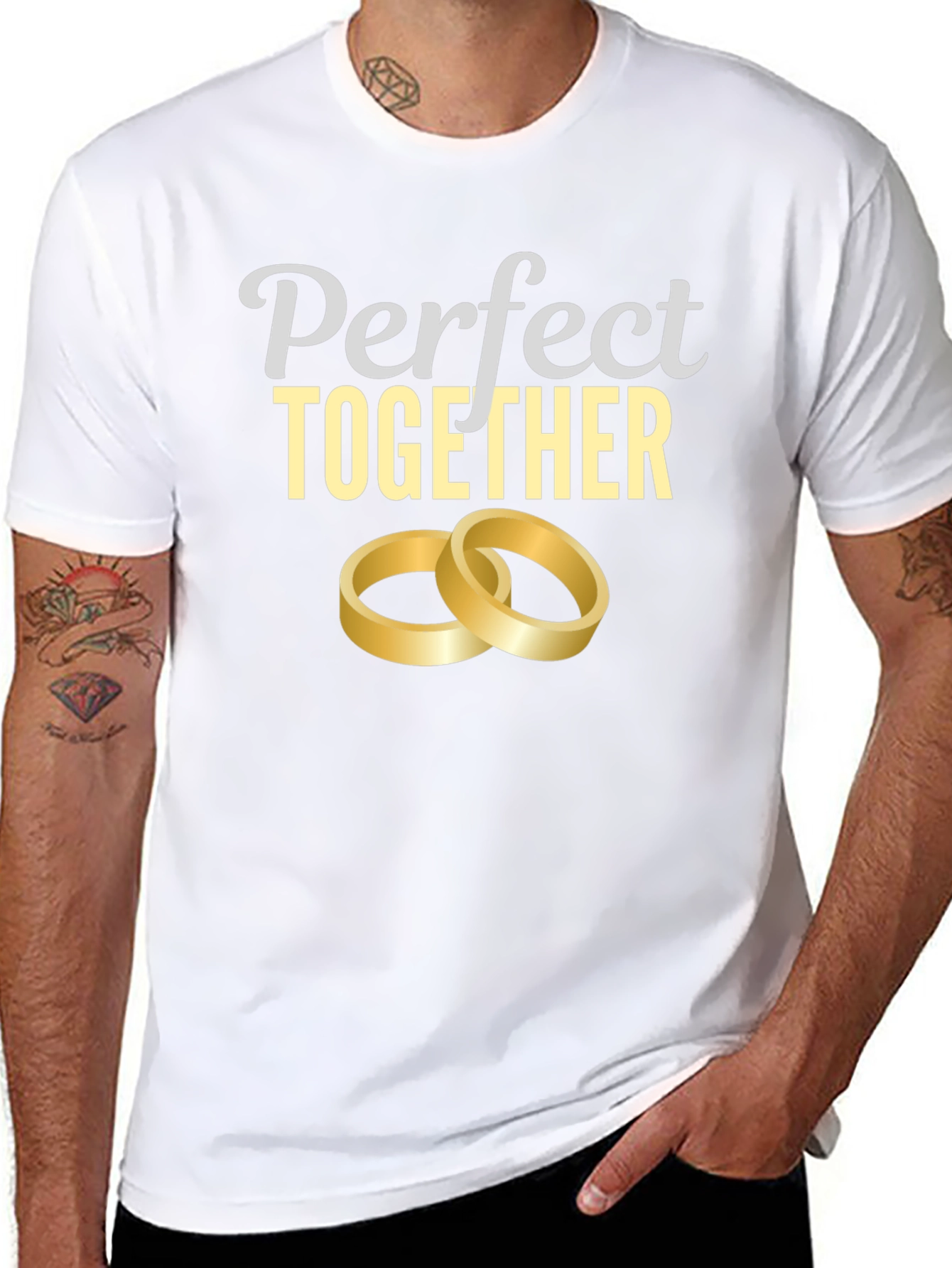 Perfect Together Wedding Rings Graphic Tee