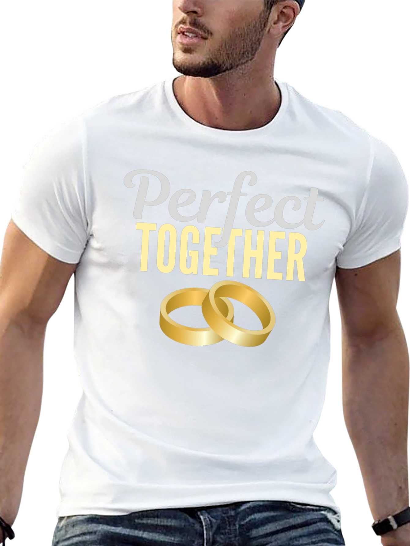 Perfect Together Wedding Rings Graphic Tee