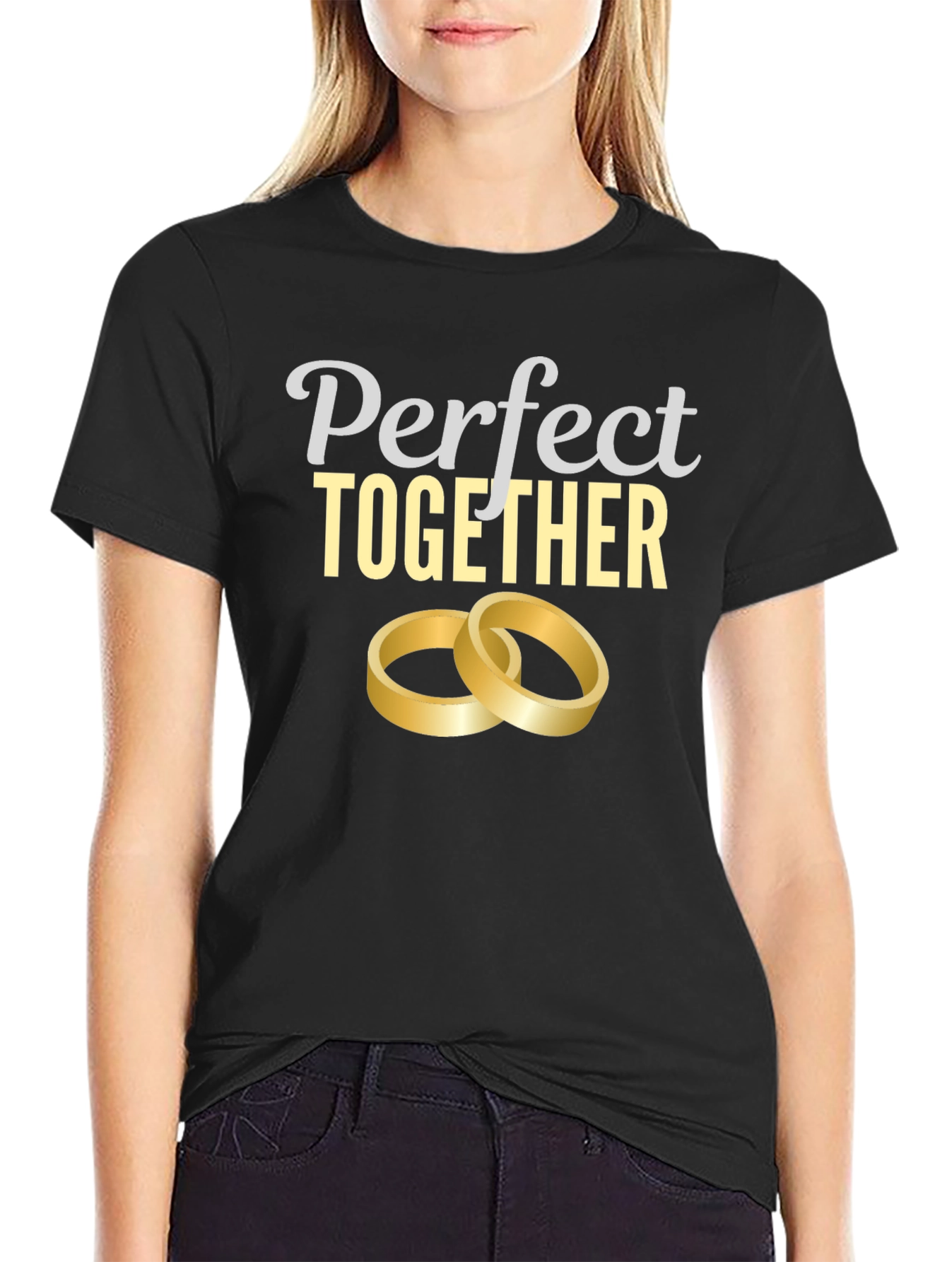 Perfect Together Wedding Rings Graphic Tee