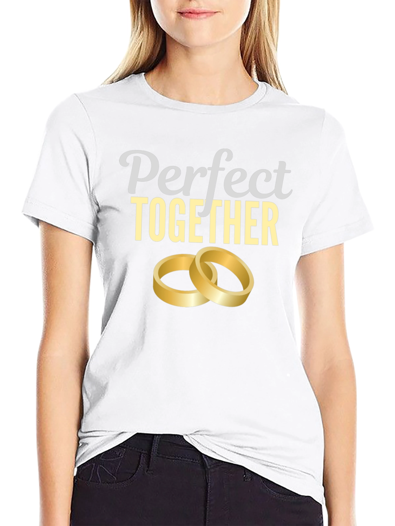 Perfect Together Wedding Rings Graphic Tee