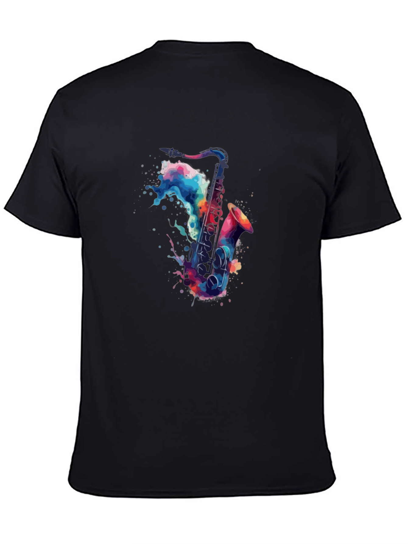 Watercolor Saxophone Graphic T-Shirt