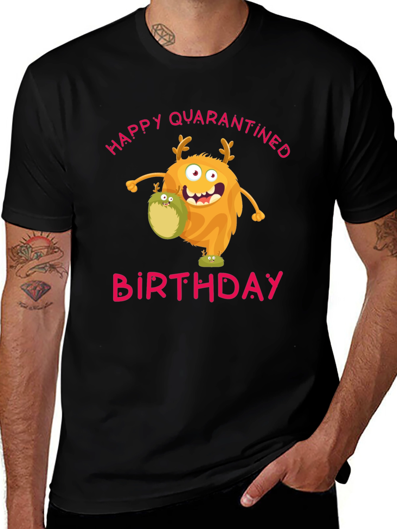 Quarantined Birthday Monster Graphic T-Shirt