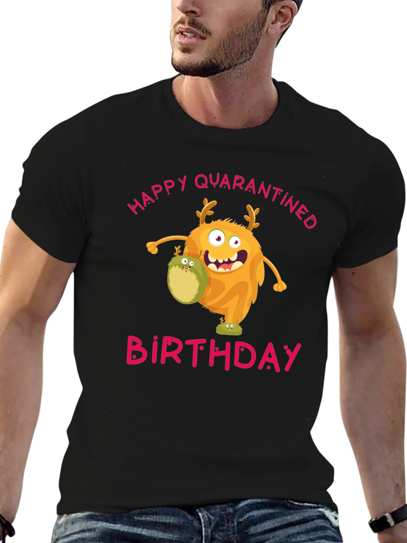 Quarantined Birthday Monster Graphic T-Shirt