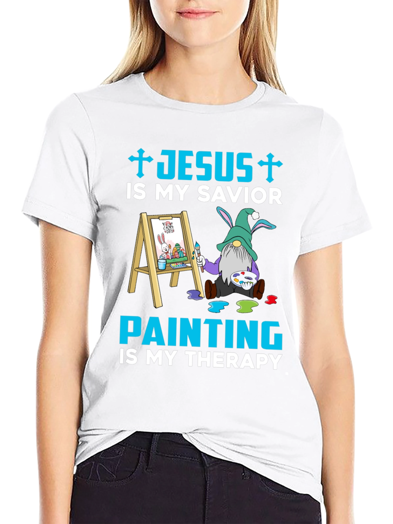 Jesus is My Savior Painting Therapy T-Shirt