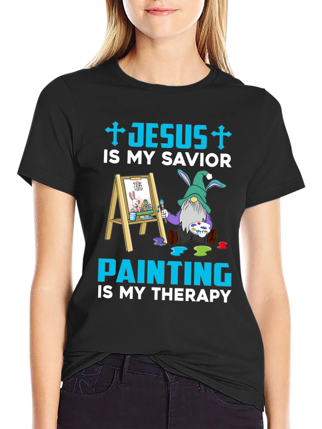 Jesus is My Savior Painting Therapy T-Shirt