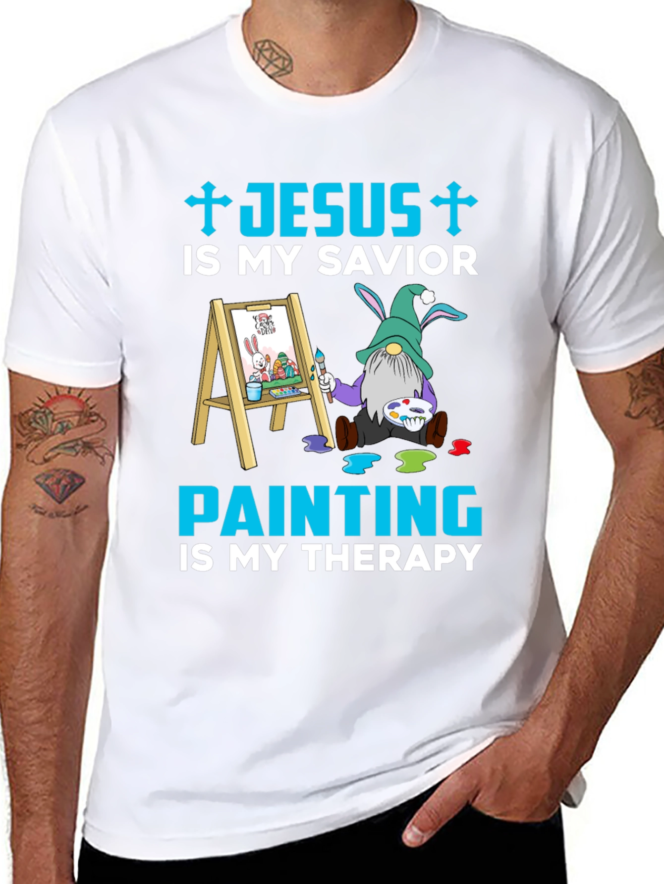 Jesus is My Savior Painting Therapy T-Shirt