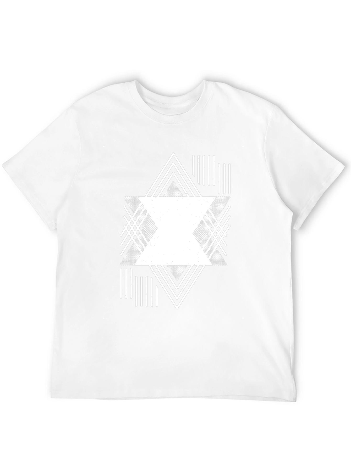 Geometric Graphic Print Black Tee