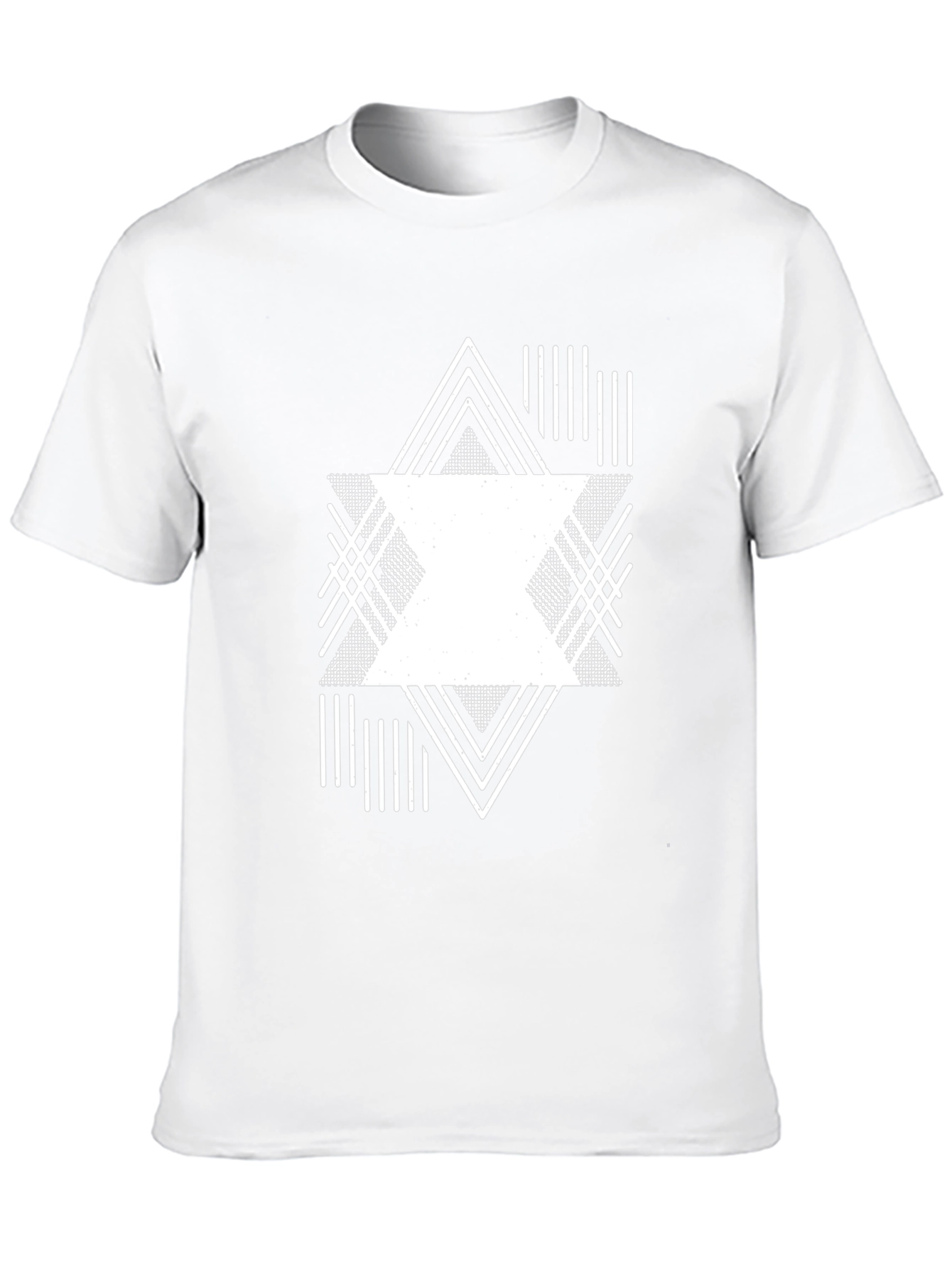 Geometric Graphic Print Black Tee