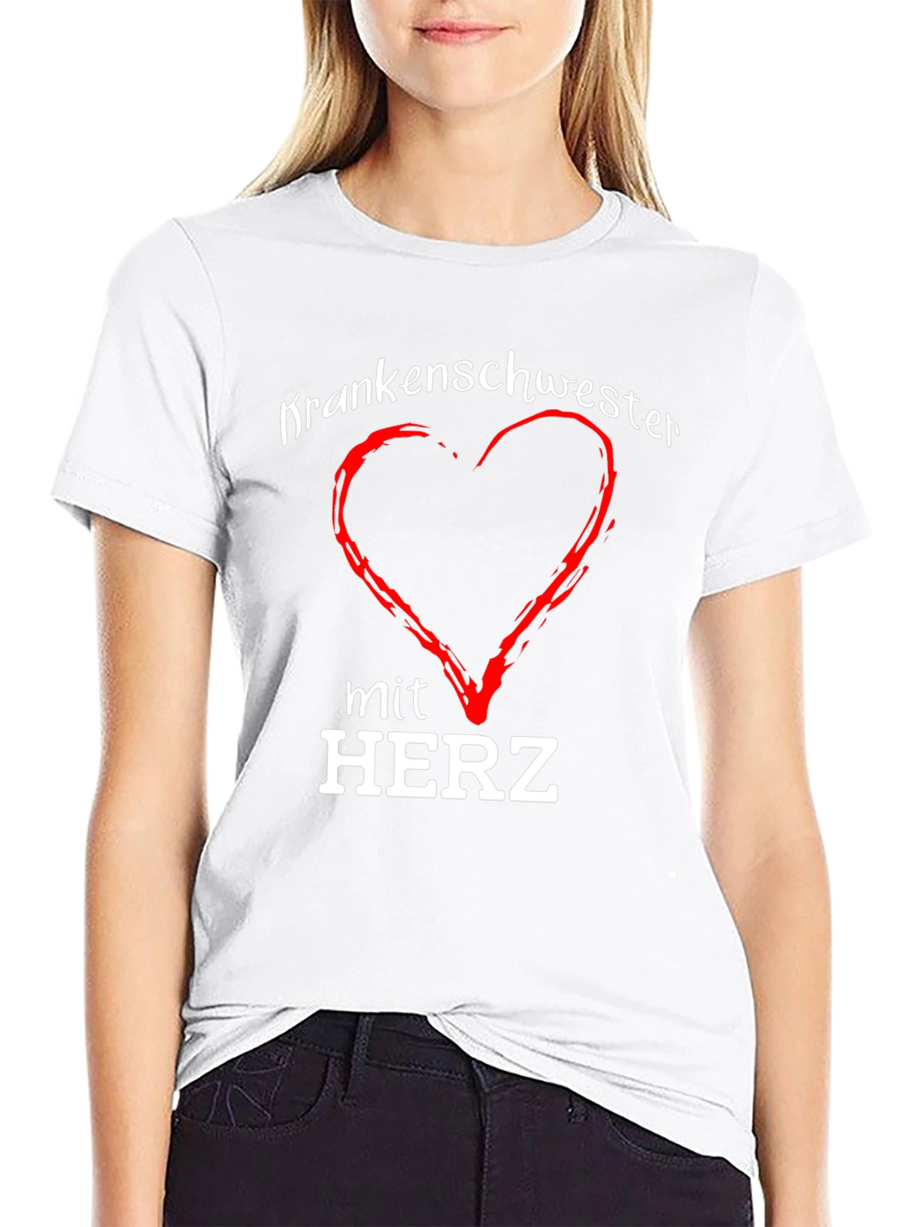 Krankenschwester mit Herz T-Shirt - Nurse with Heart