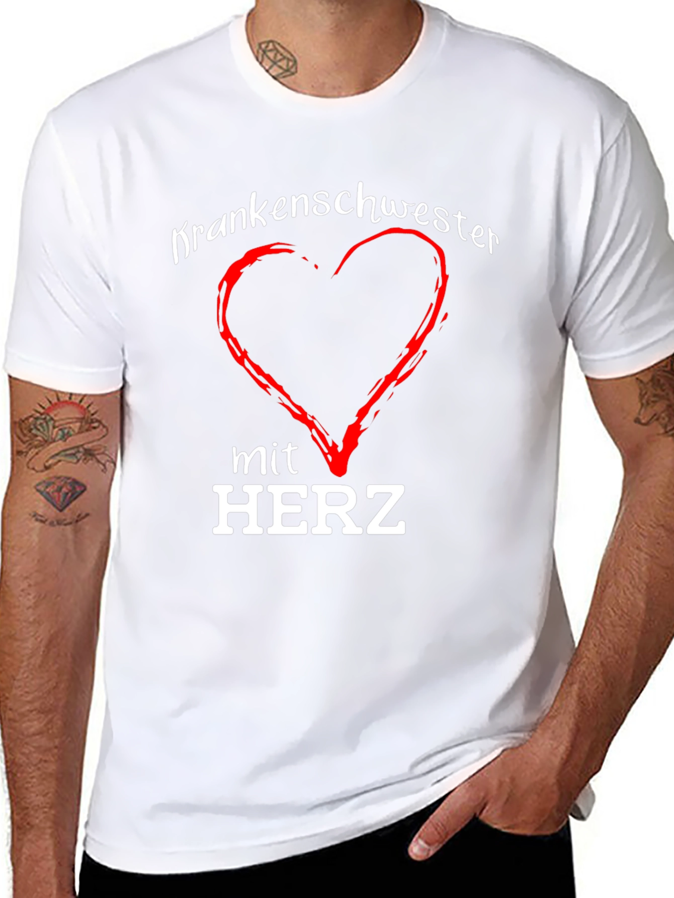 Krankenschwester mit Herz T-Shirt - Nurse with Heart