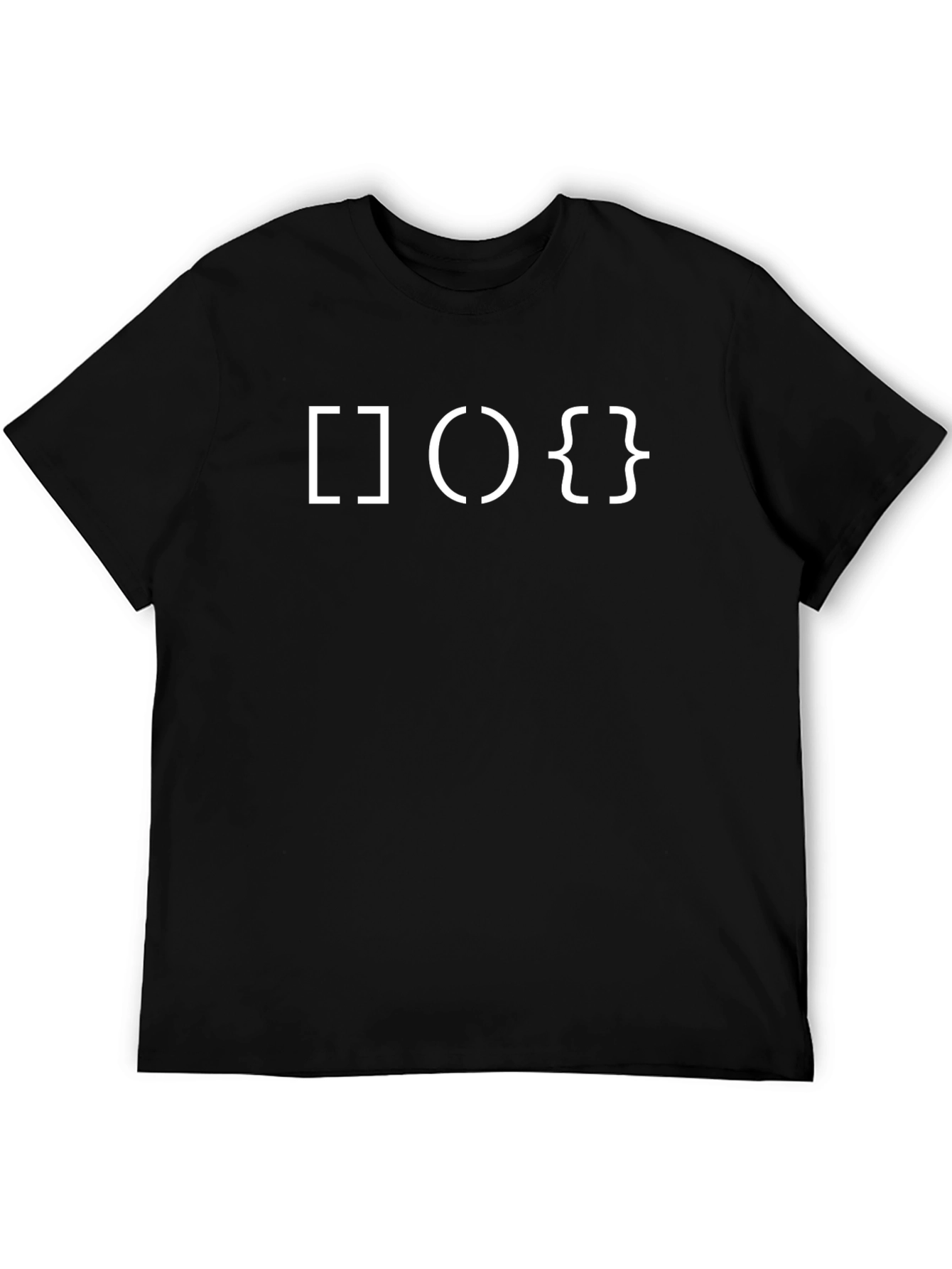 Code Brackets Graphic Tee - Black Cotton T-Shirt