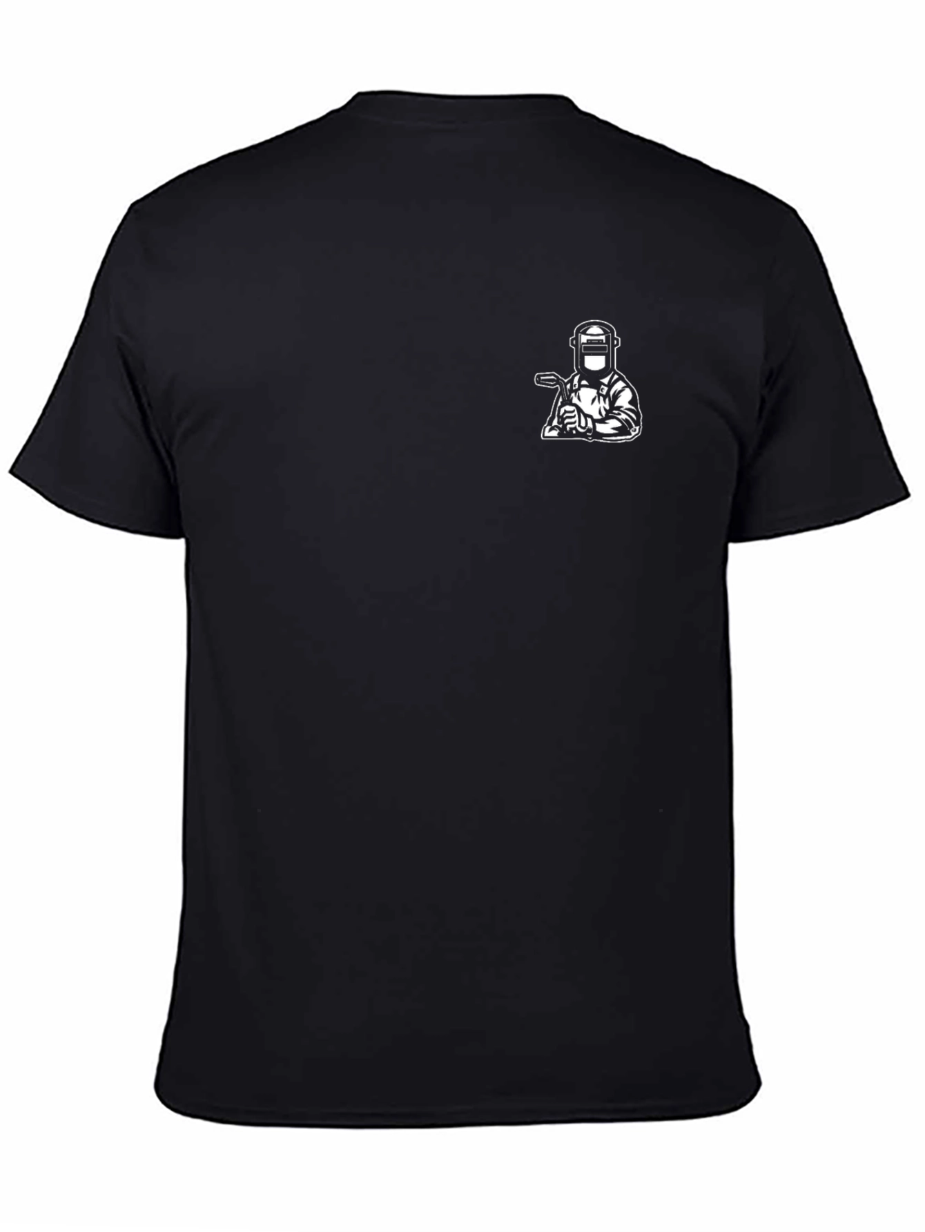 Welder Graphic T-Shirt - Black Crew Neck Tee
