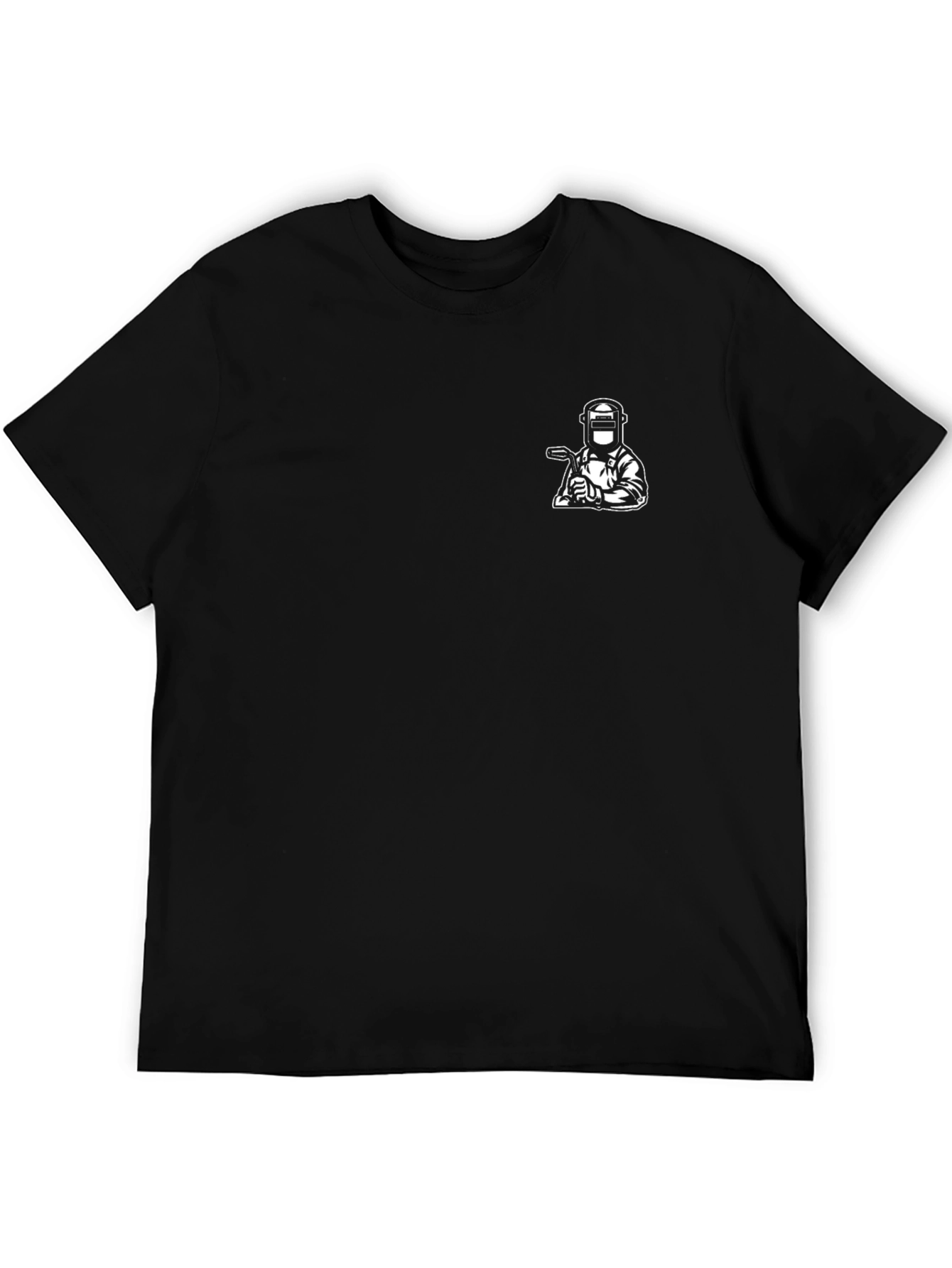 Welder Graphic T-Shirt - Black Crew Neck Tee