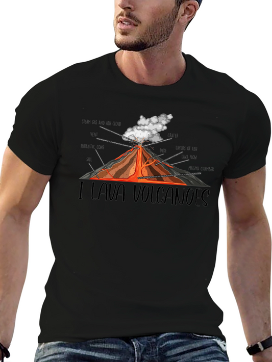 I Lava Volcanoes Graphic Tee - Black