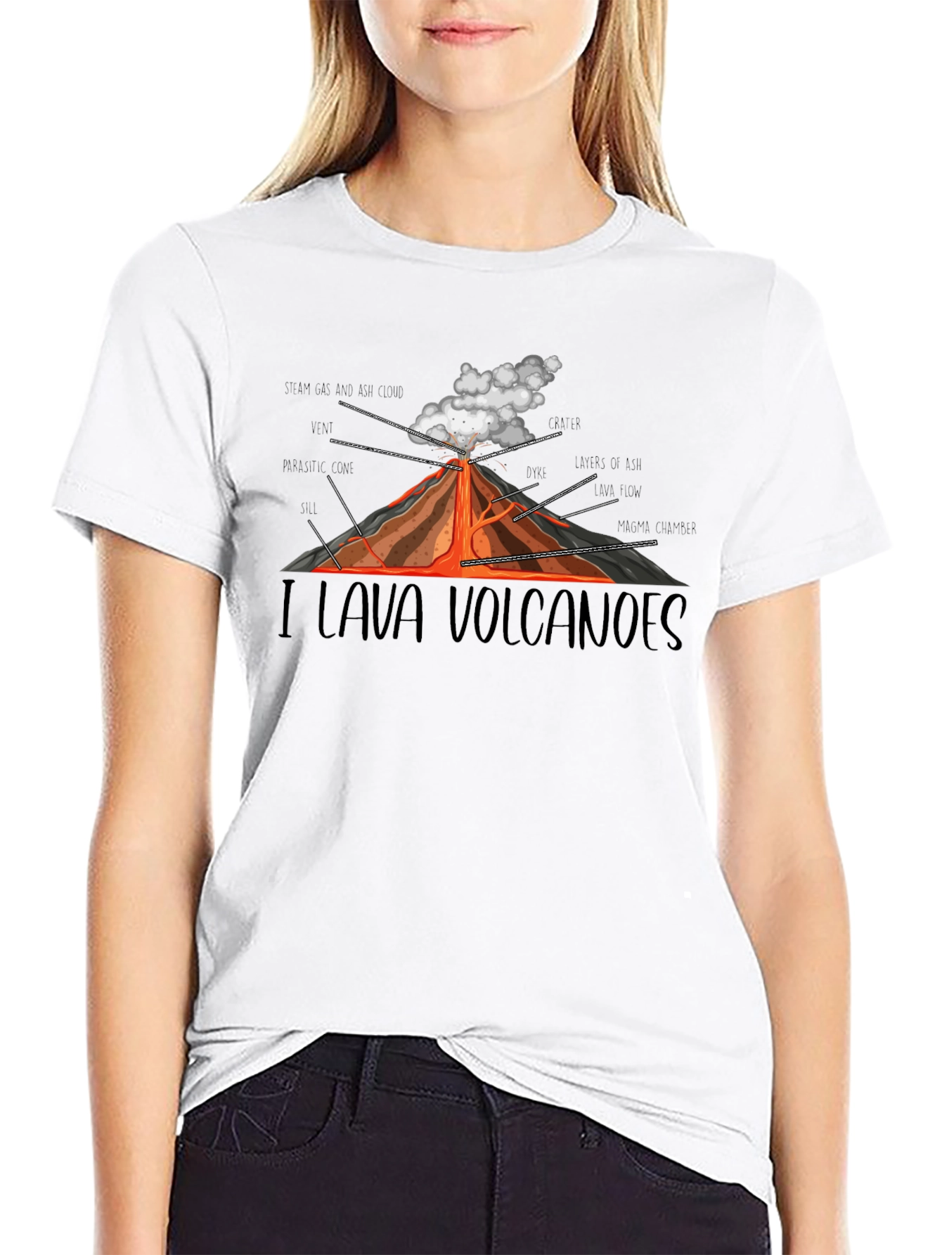 I Lava Volcanoes Graphic Tee - Black