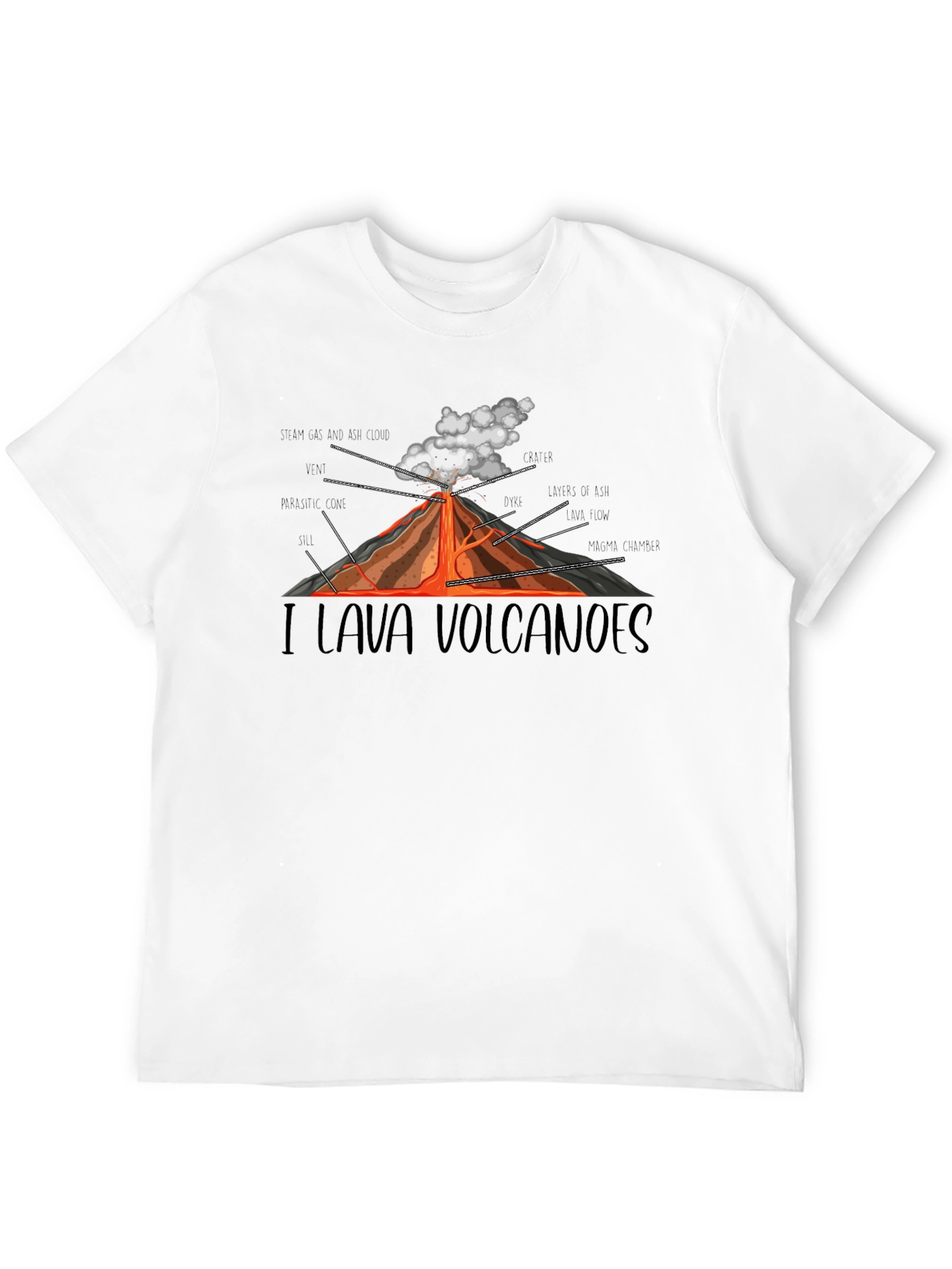 I Lava Volcanoes Graphic Tee - Black