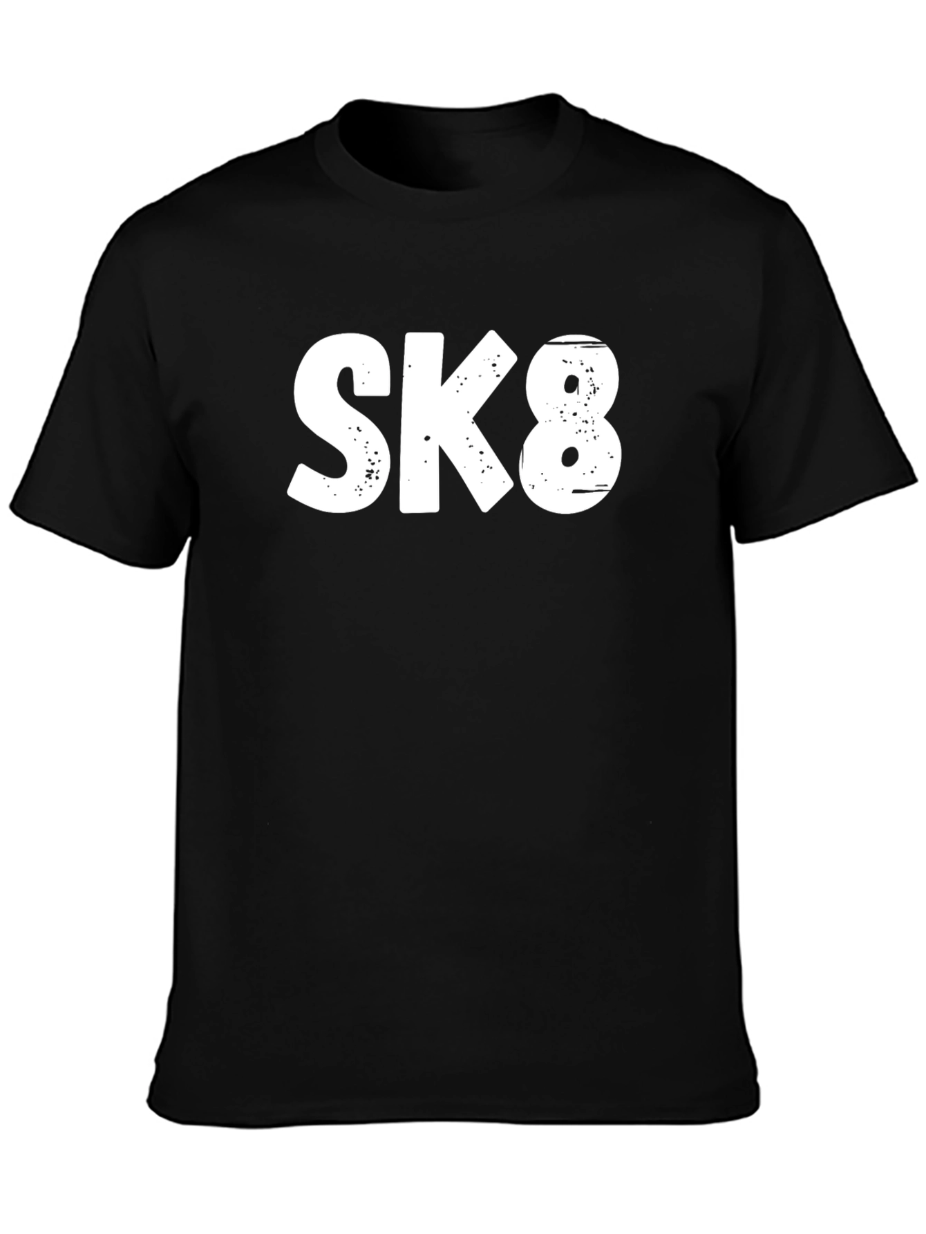 SK8 Graphic Tee - Black Casual T-Shirt