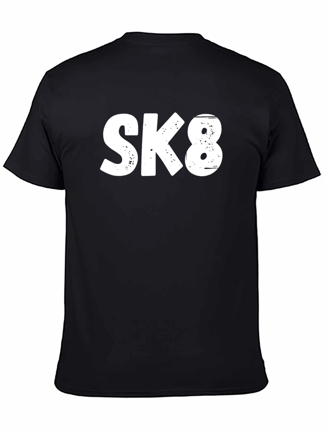 SK8 Graphic Tee - Black Casual T-Shirt