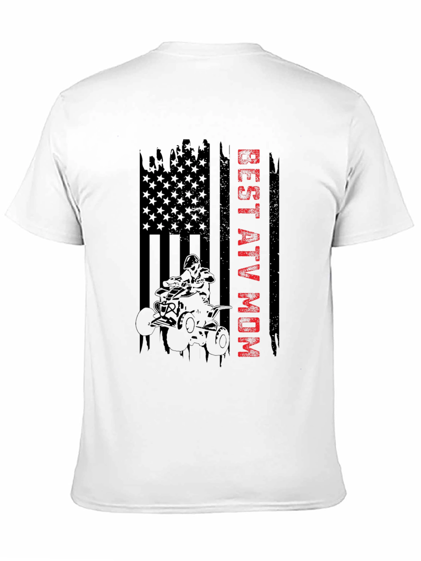Best ATV Mom T-Shirt - American Flag Design