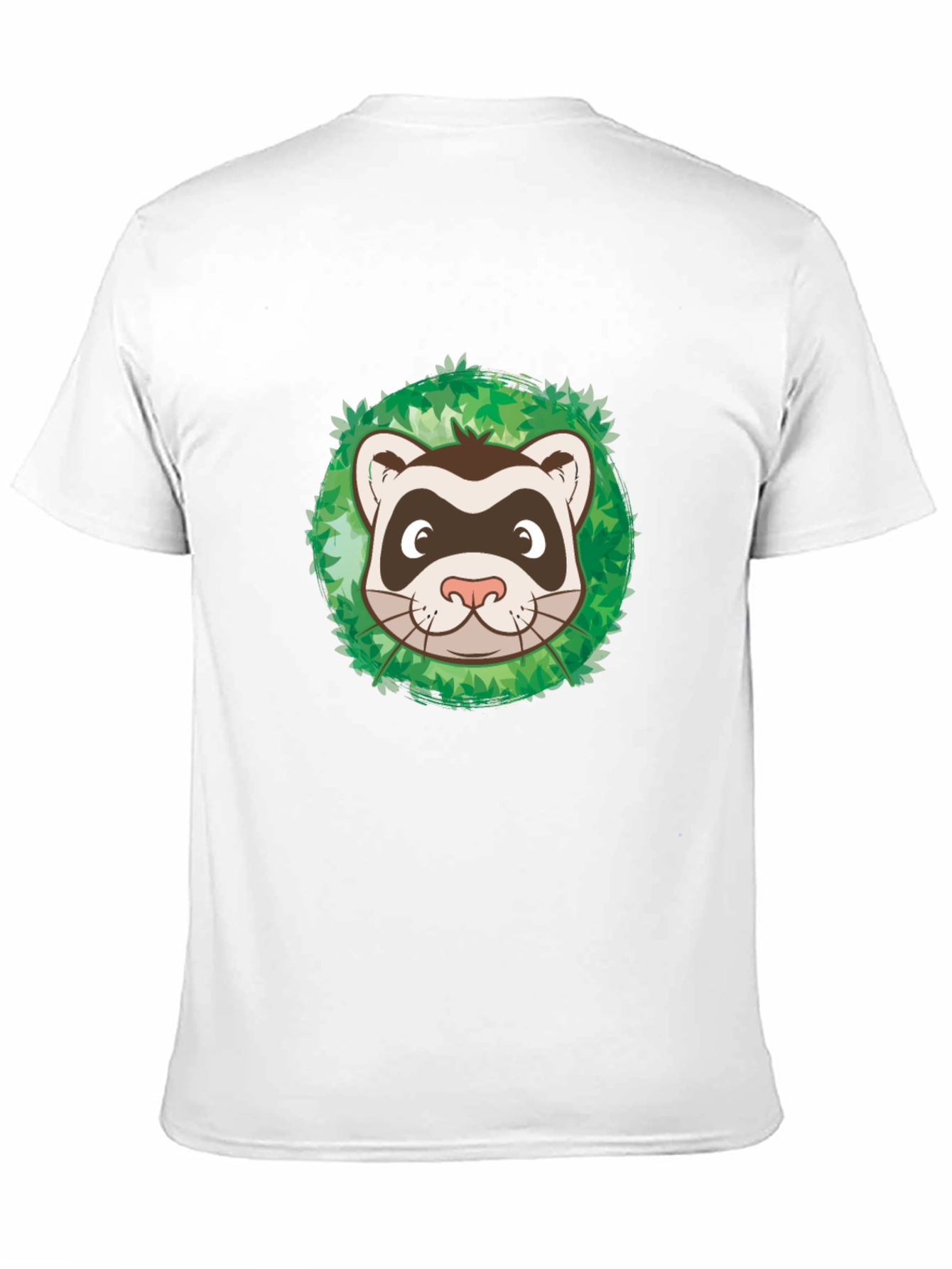 Ferret in Leaves Graphic Tee - Black Unisex T-Shirt