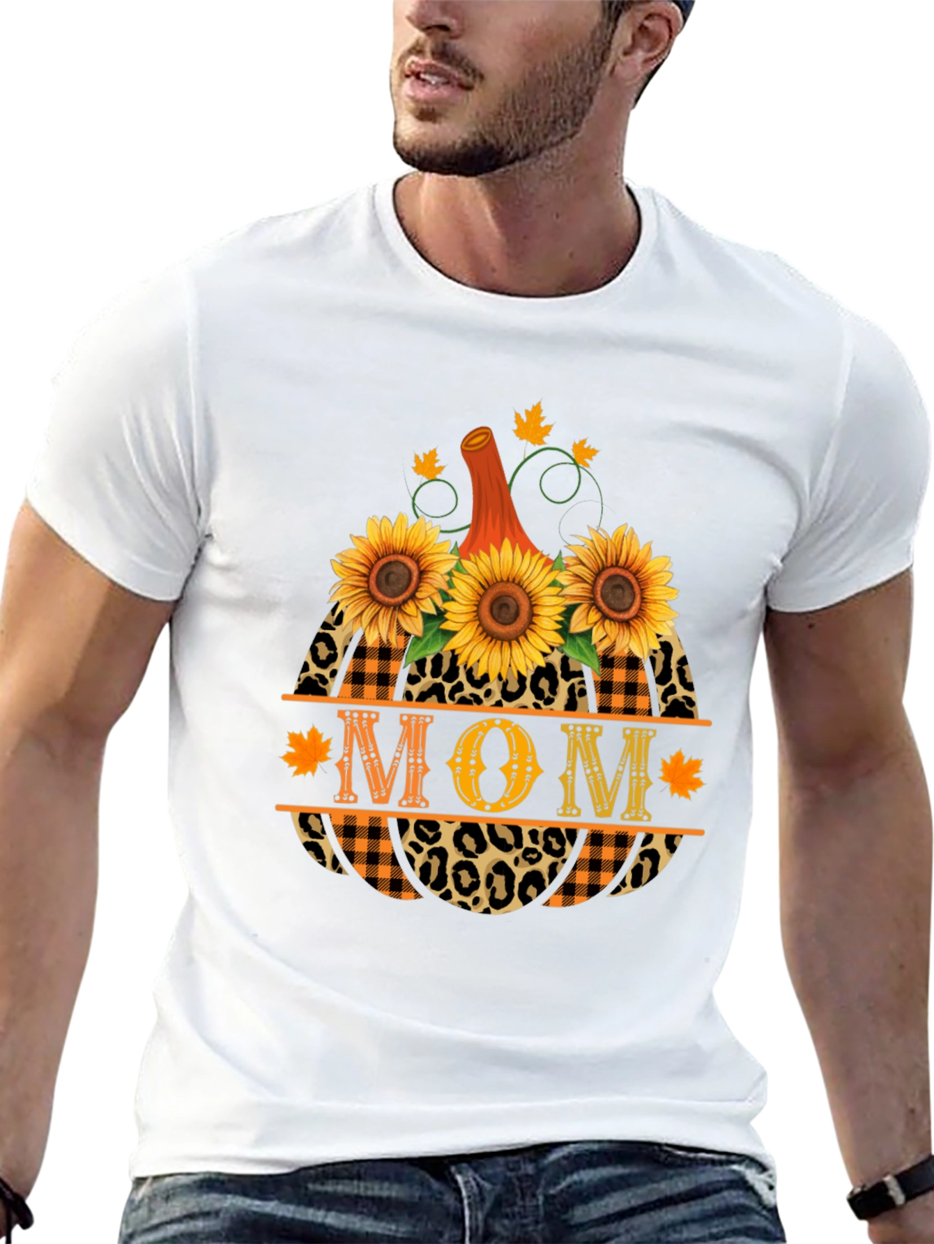 Mom Pumpkin Sunflower Fall T-Shirt