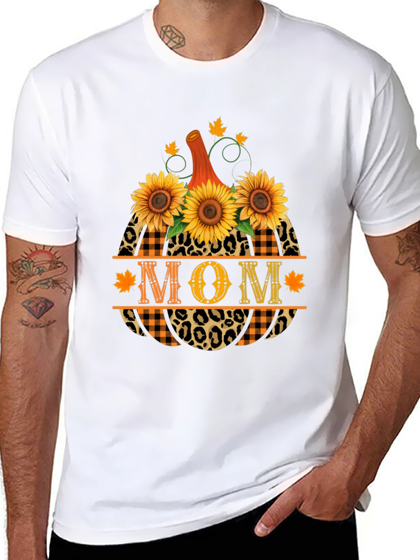 Mom Pumpkin Sunflower Fall T-Shirt