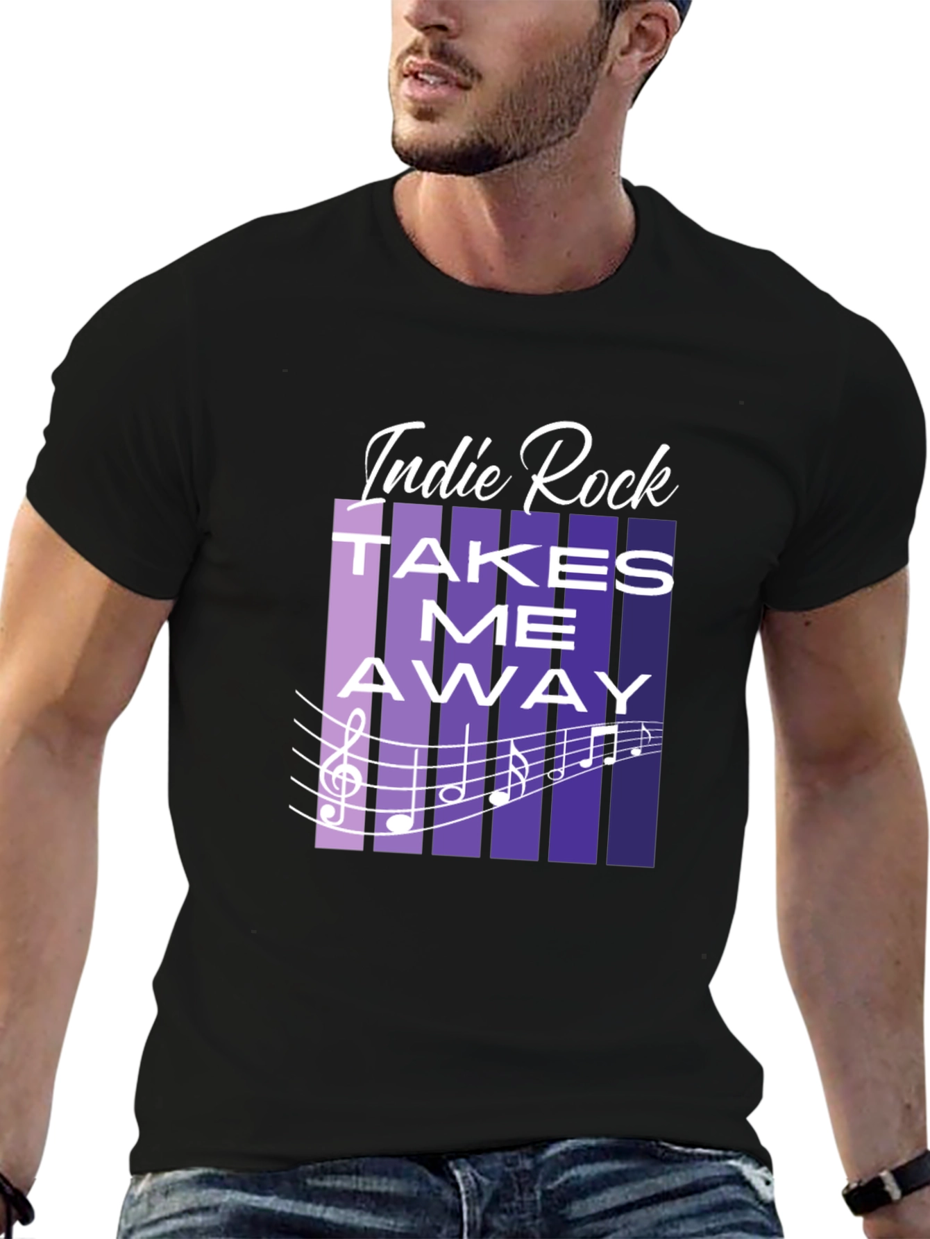 Indie Rock Takes Me Away Graphic T-Shirt
