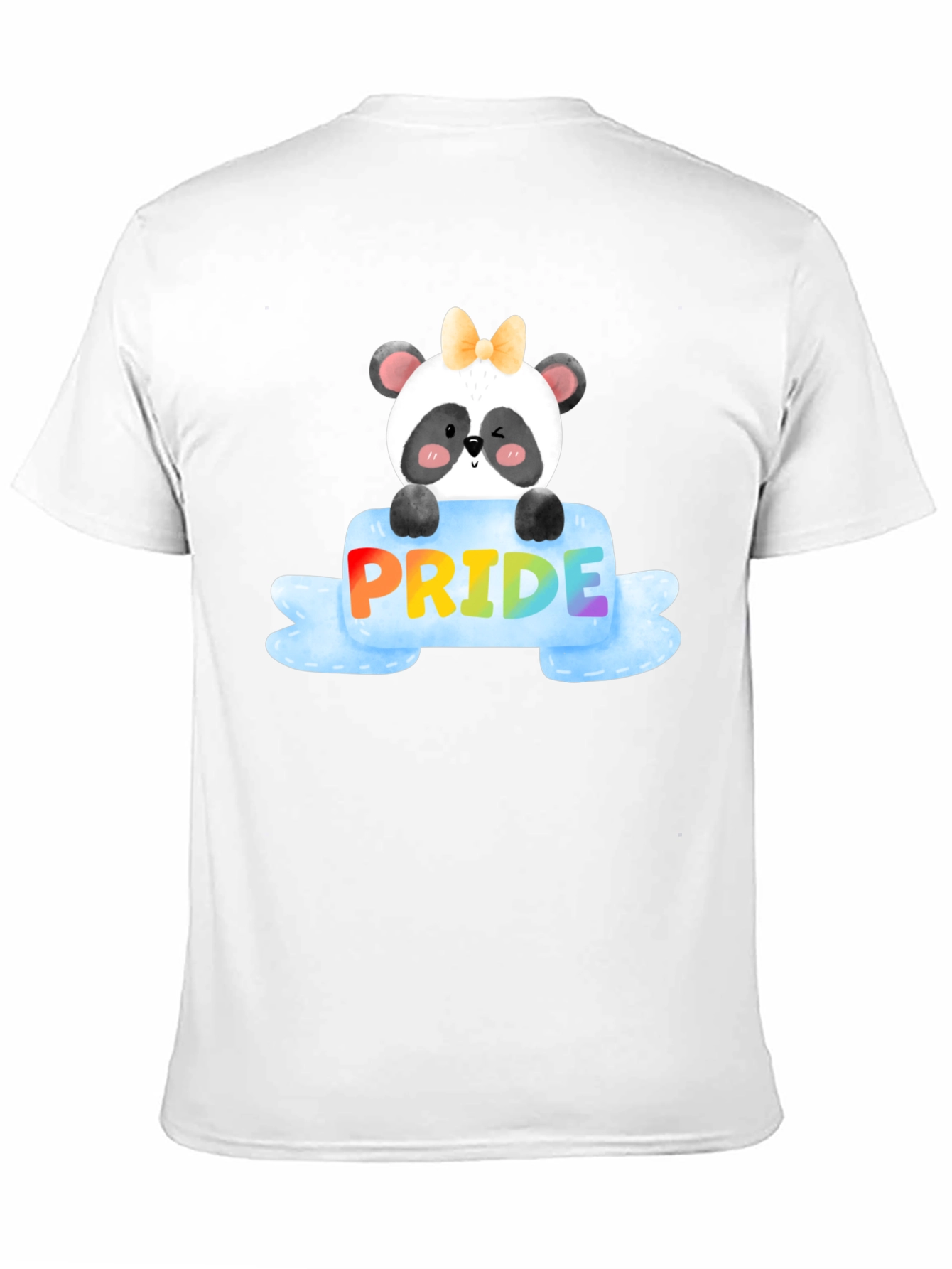 Pride Panda Bear Black T-Shirt