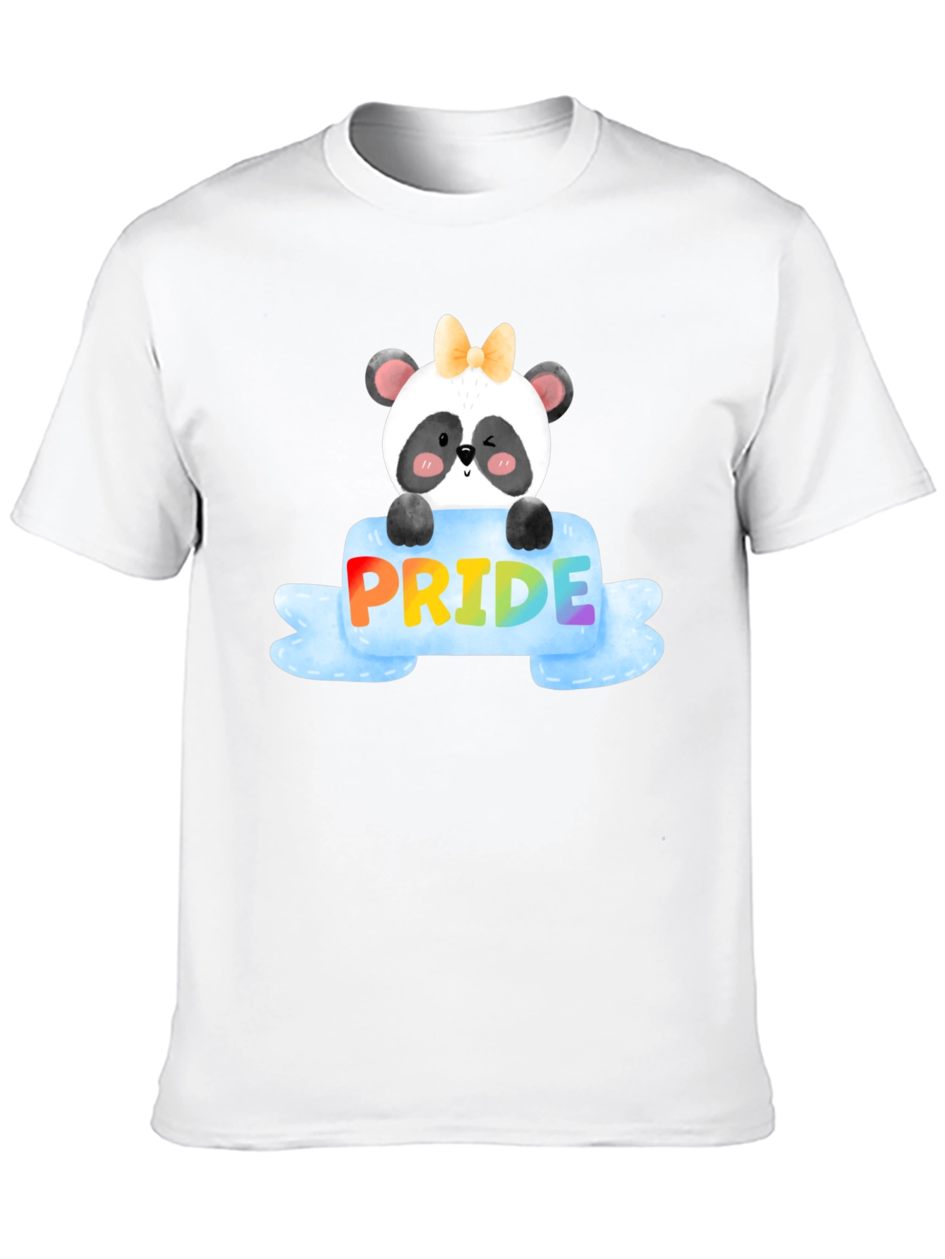 Pride Panda Bear Black T-Shirt