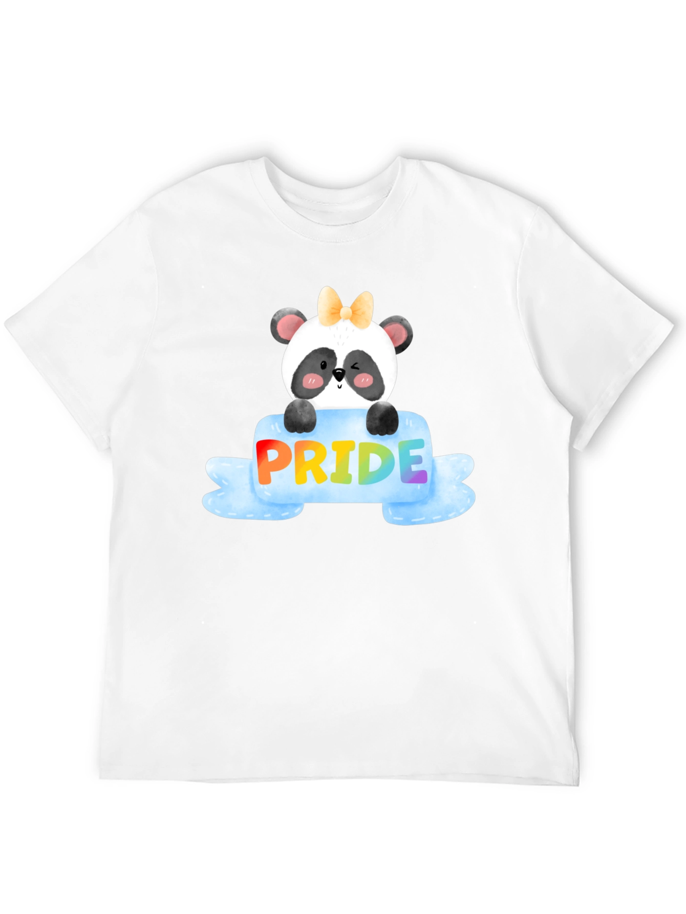 Pride Panda Bear Black T-Shirt