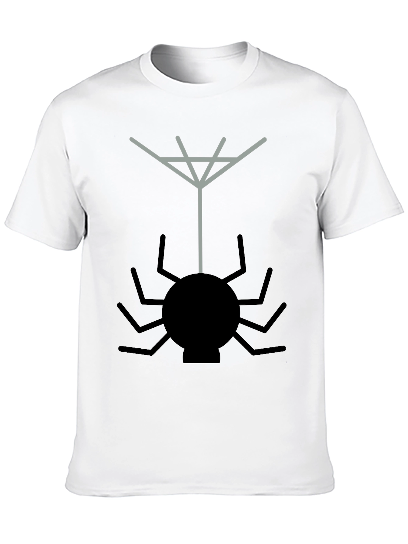 Spider Web Graphic Tee - Black Casual T-Shirt