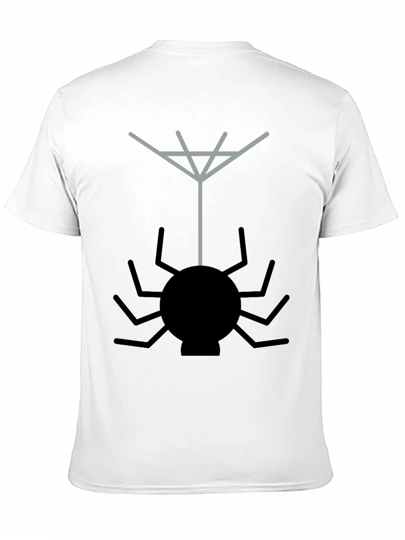 Spider Web Graphic Tee - Black Casual T-Shirt