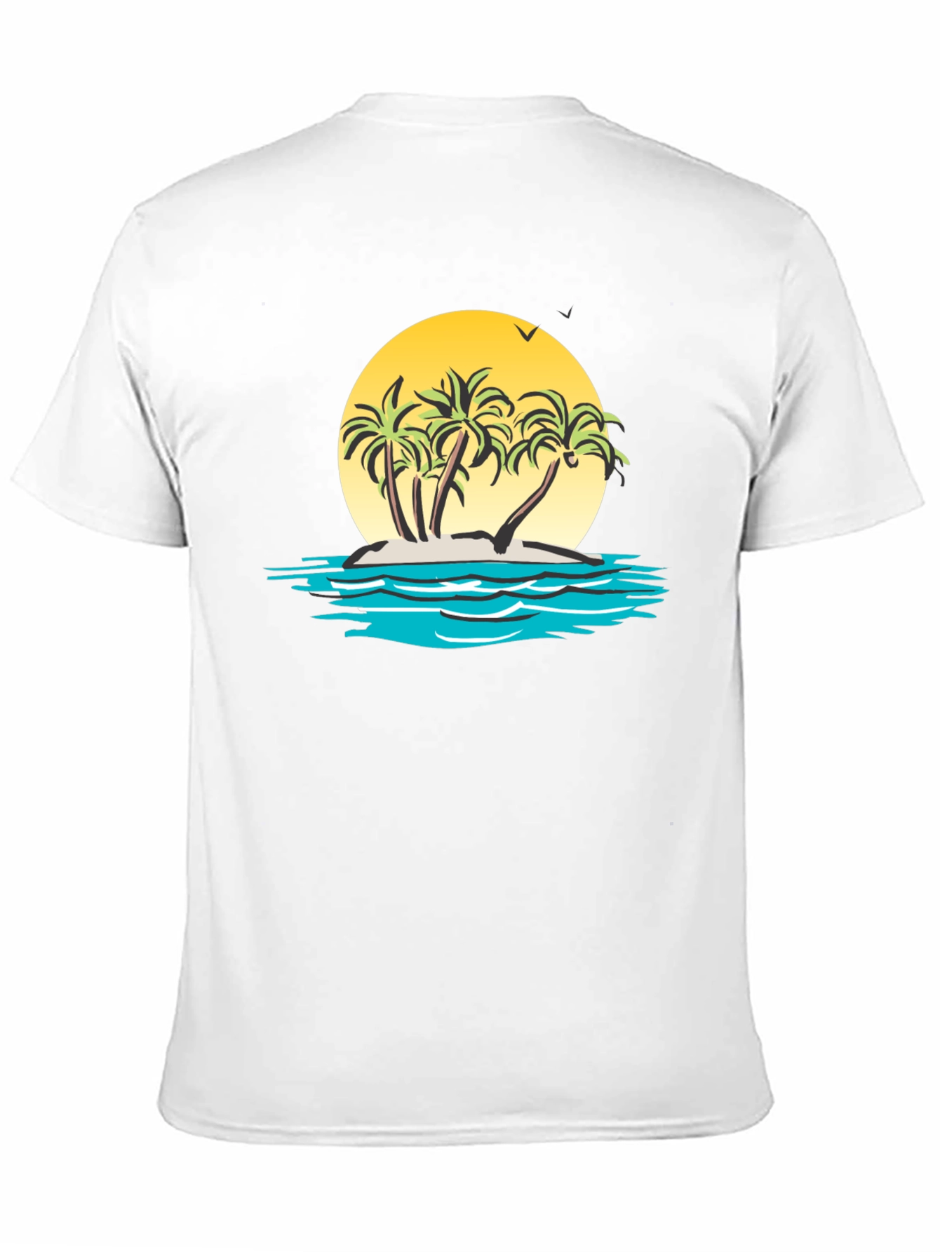 Island Paradise T-Shirt - Black Graphic Tee