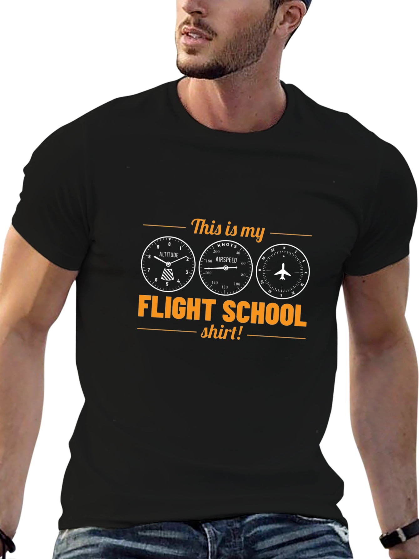 Flight School Pilot T-Shirt - Aviation Gift